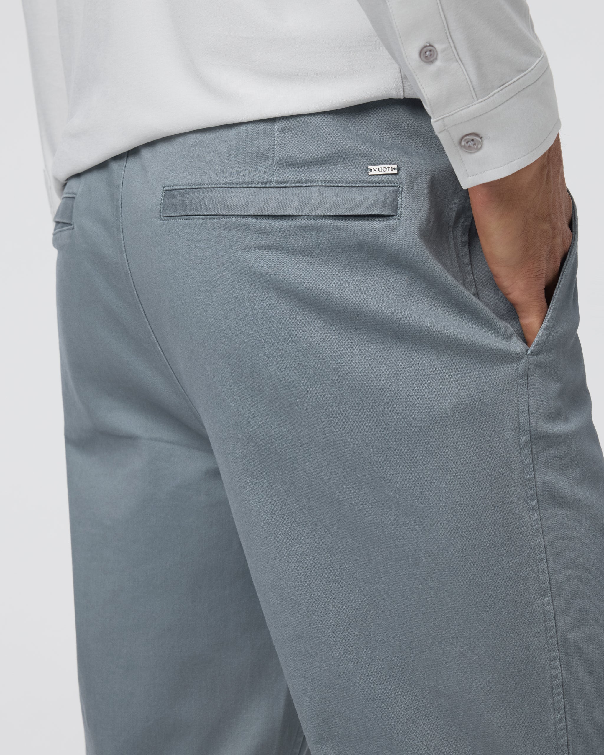 Fletcher Elastic Waist Pant Athletic Slim Fit 30" | Dusty Blue