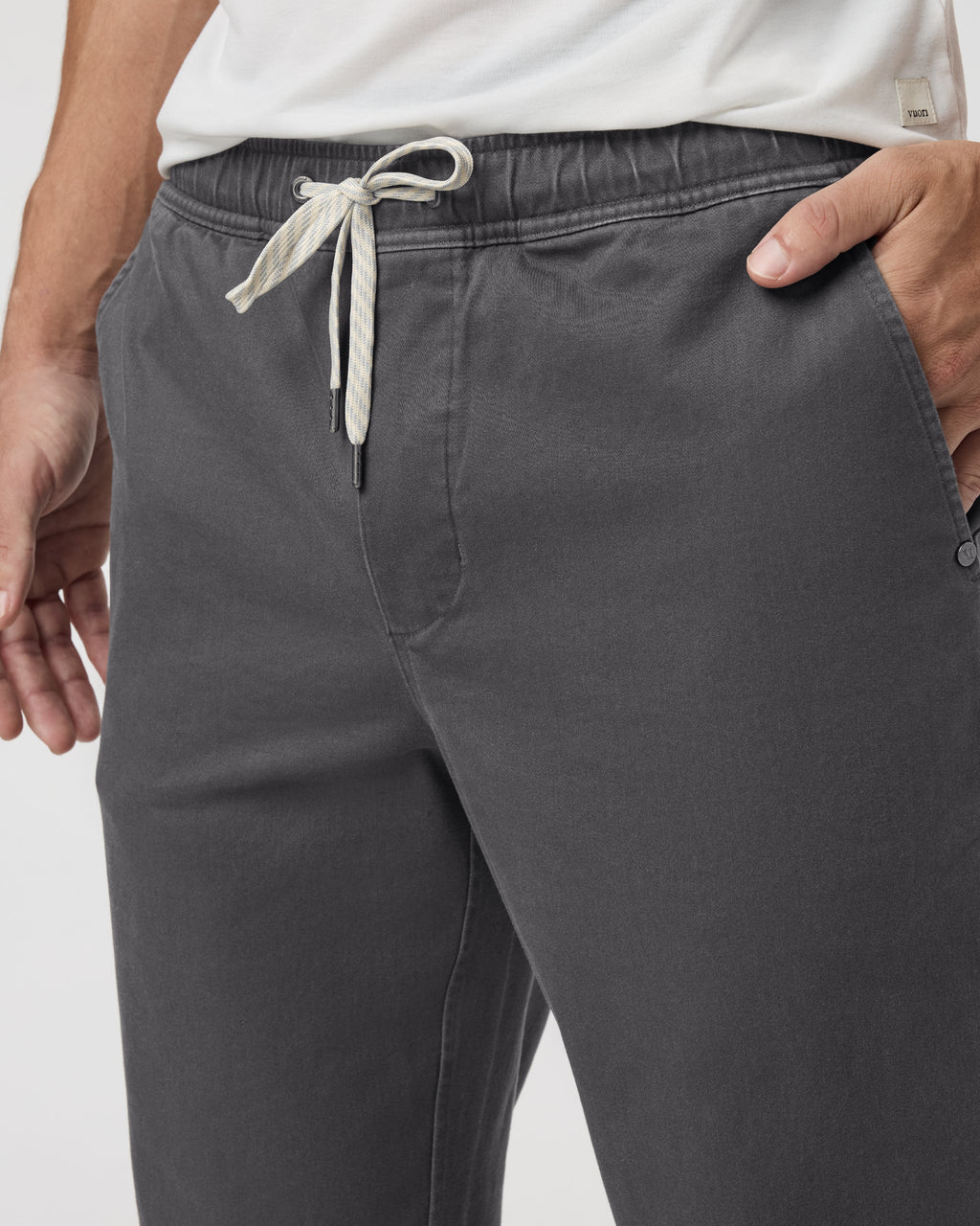 Fletcher Elastic Waist Pant Athletic Slim Fit 30" | Dark Pewter