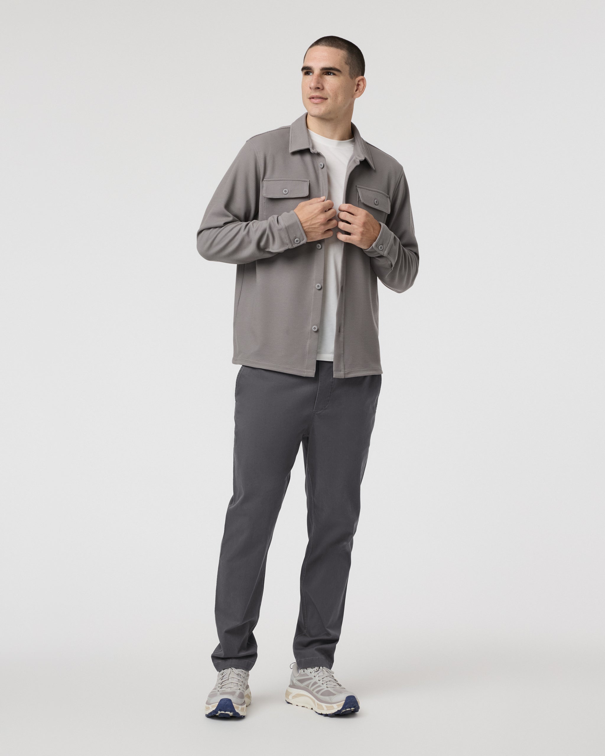 Fletcher Elastic Waist Pant Athletic Slim Fit 30" | Dark Pewter