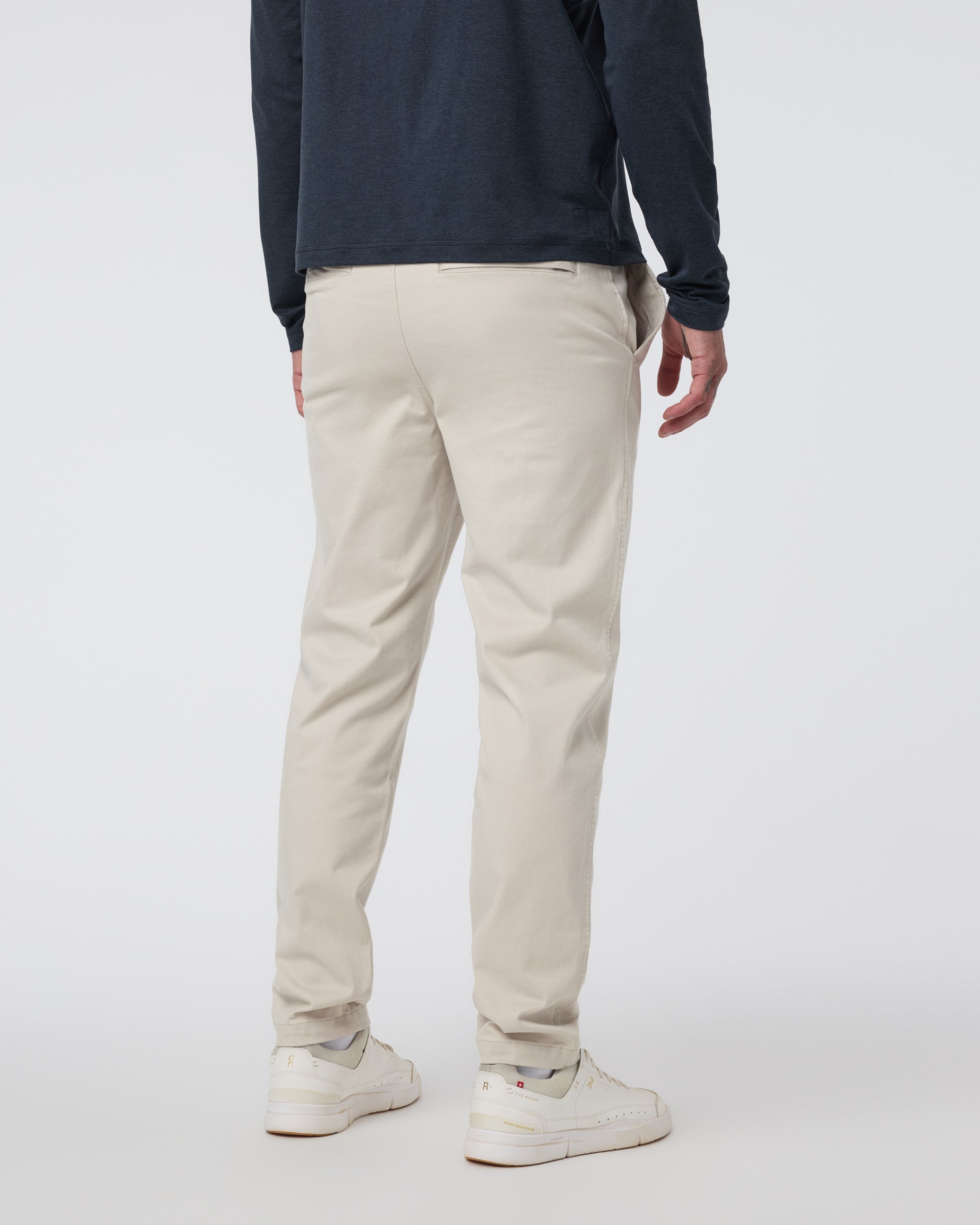 Fletcher Elastic Waist Pant Athletic Slim Fit 30" | Oatmeal