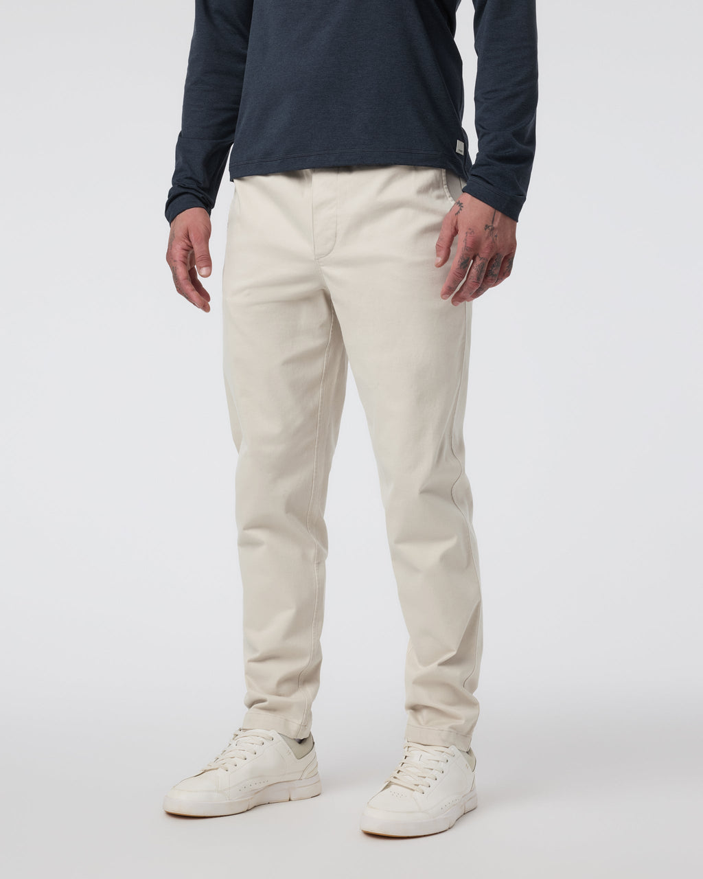 Fletcher Elastic Waist Pant Athletic Slim Fit 30" | Oatmeal