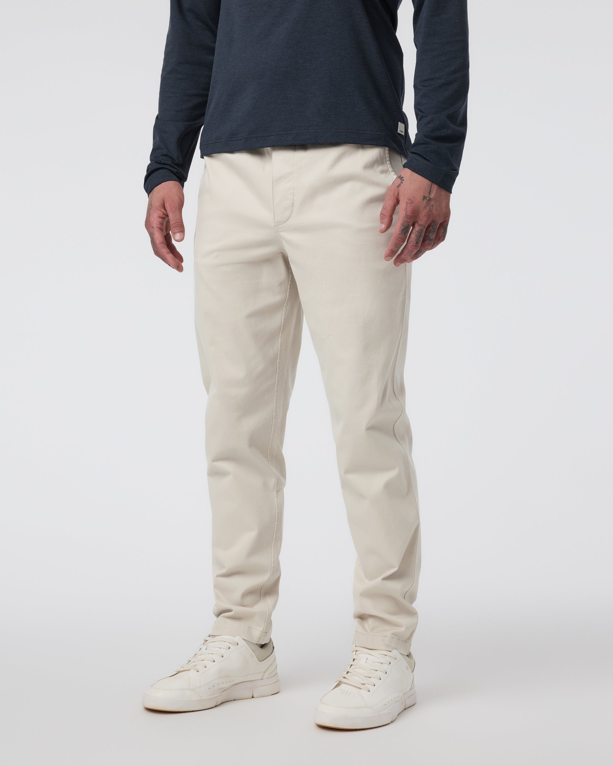 Fletcher Elastic Waist Pant Athletic Slim Fit 30" | Oatmeal