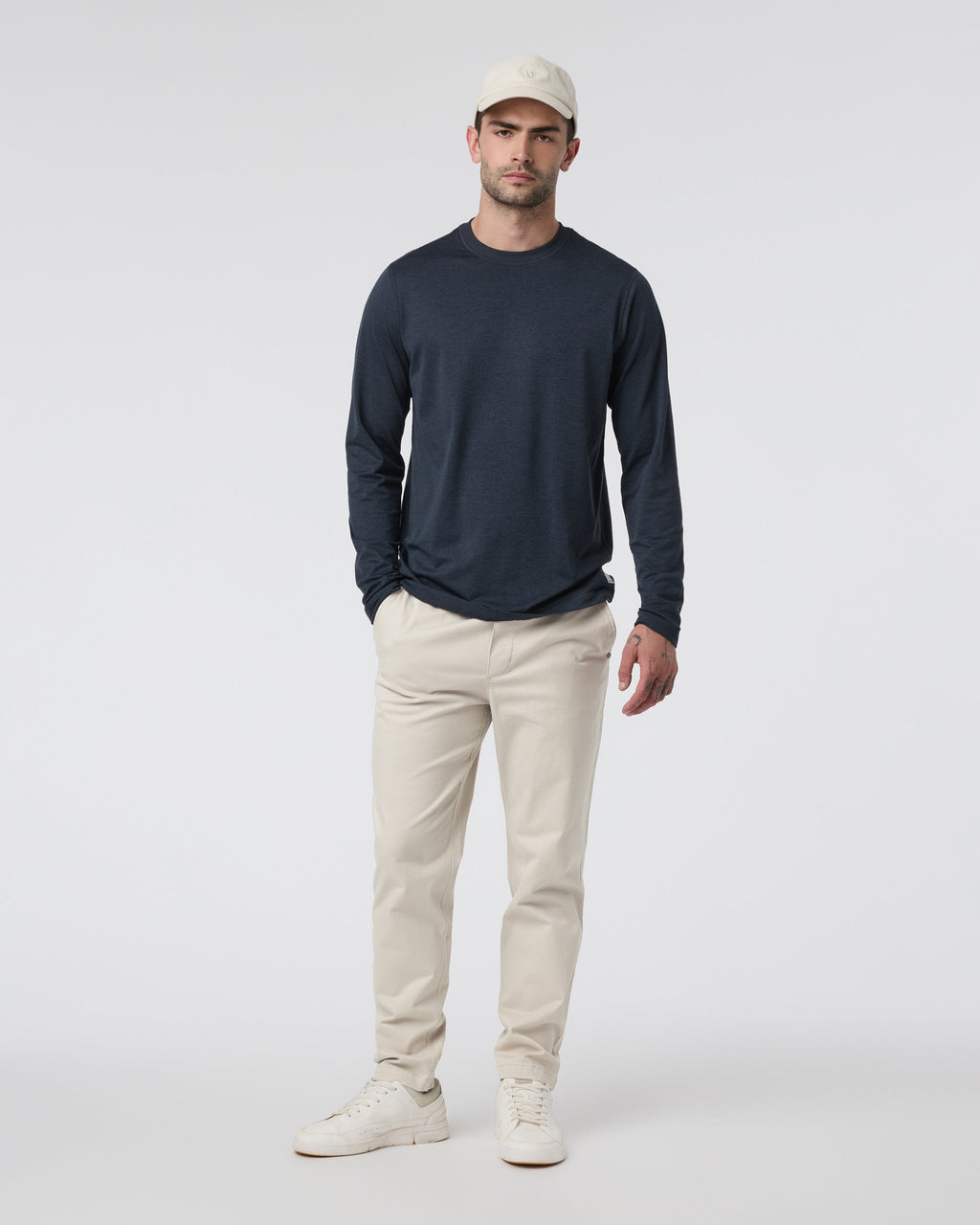 Fletcher Elastic Waist Pant Athletic Slim Fit 30" | Oatmeal