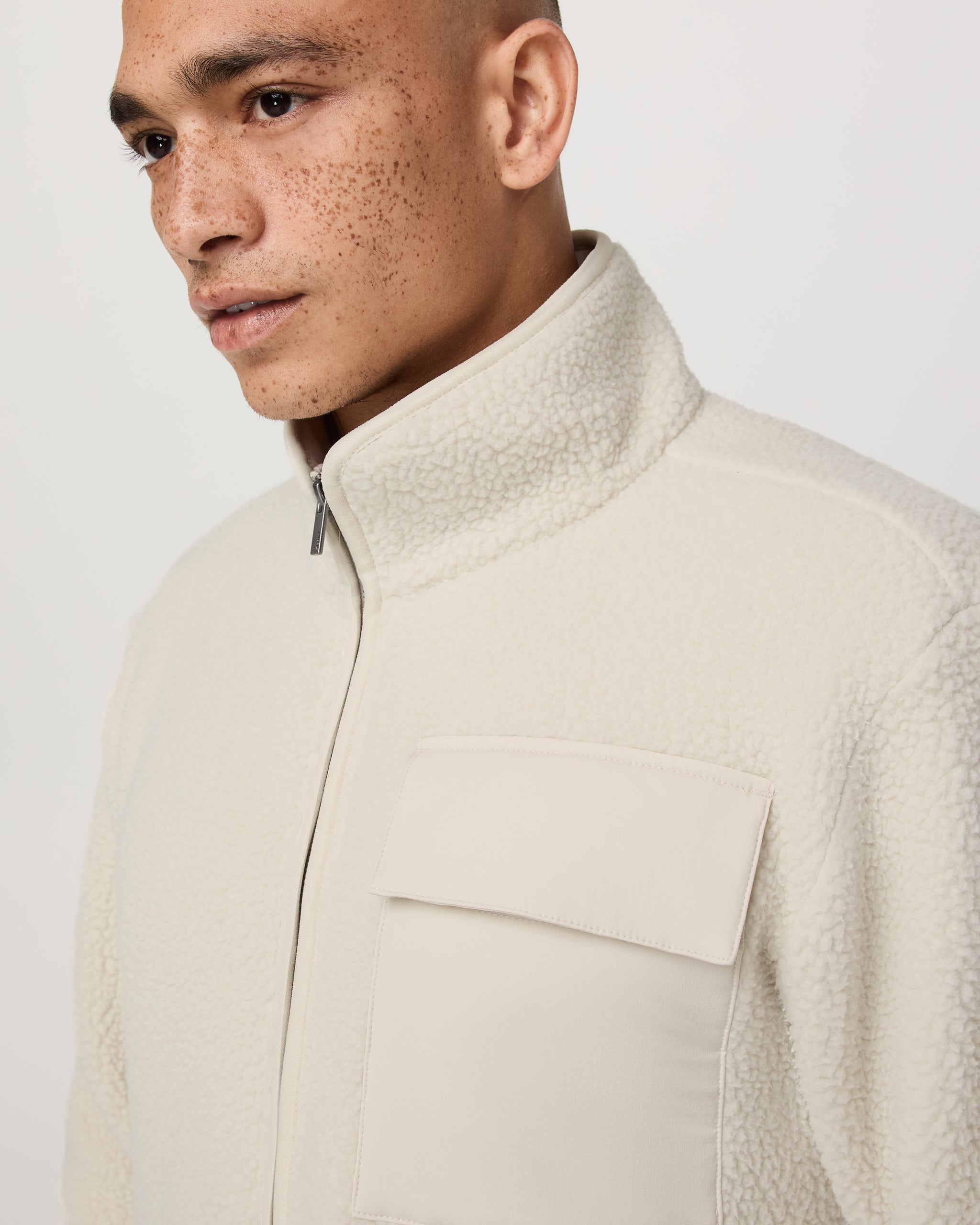 Alpine Fleece Full Zip | Bone