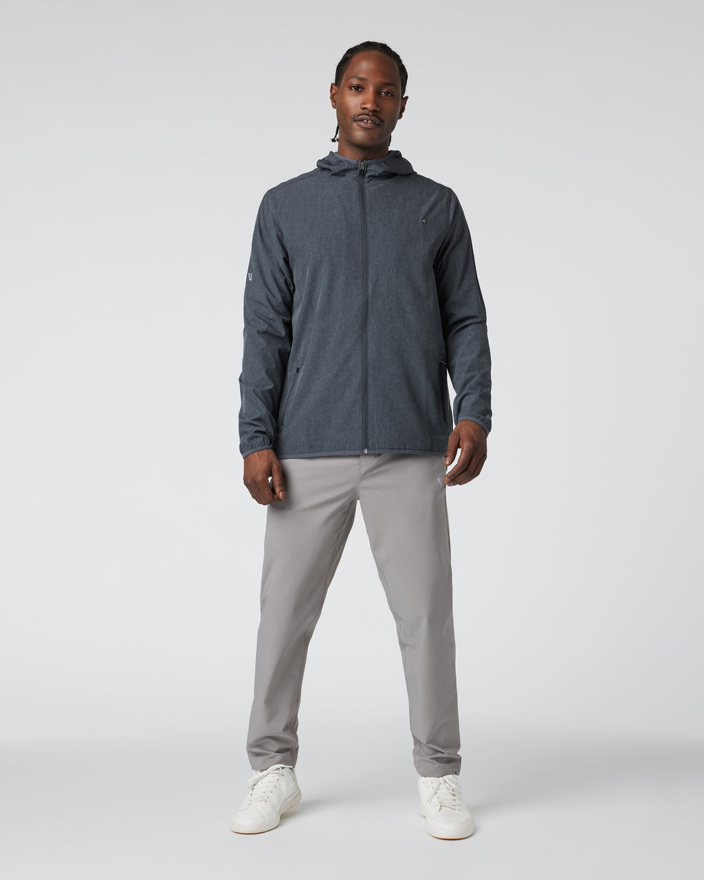 Outdoor Trainer Shell | Dark Pewter Linen Texture