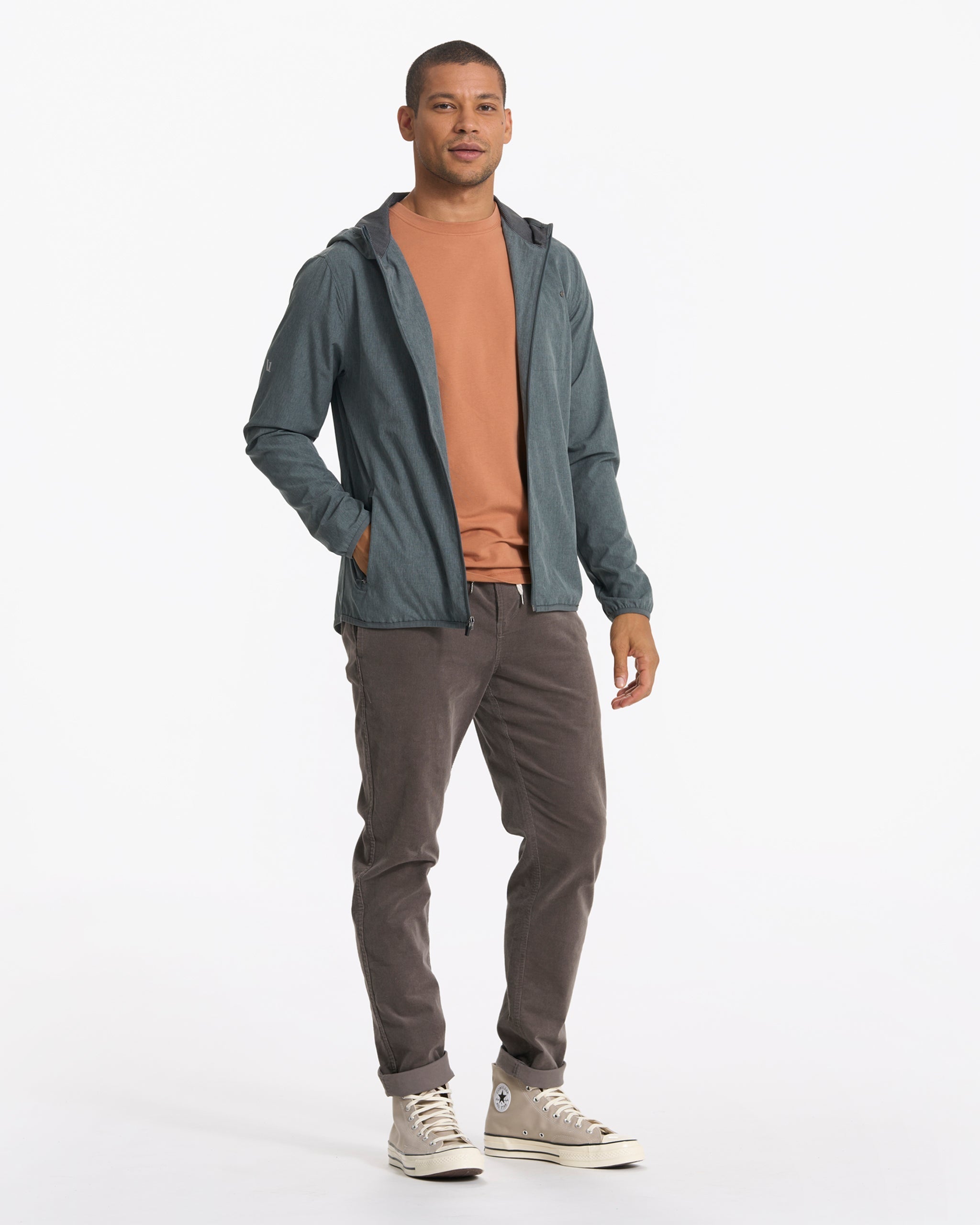 Outdoor Trainer Shell | Smoked Beryl Linen Texture