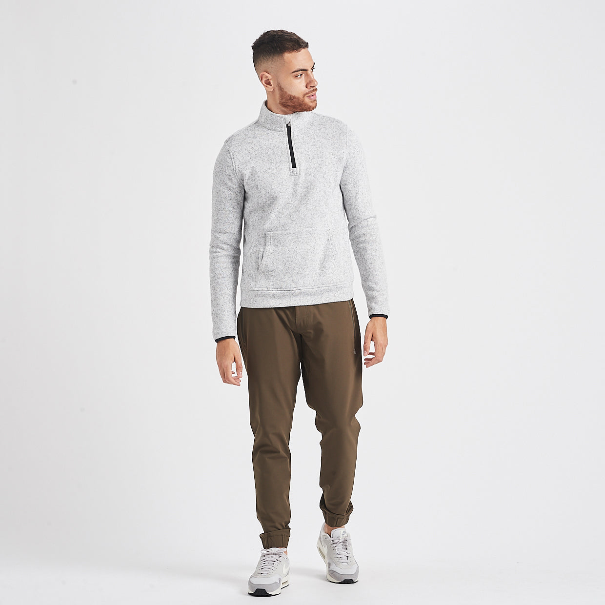 Durango Half Zip | Heather Grey