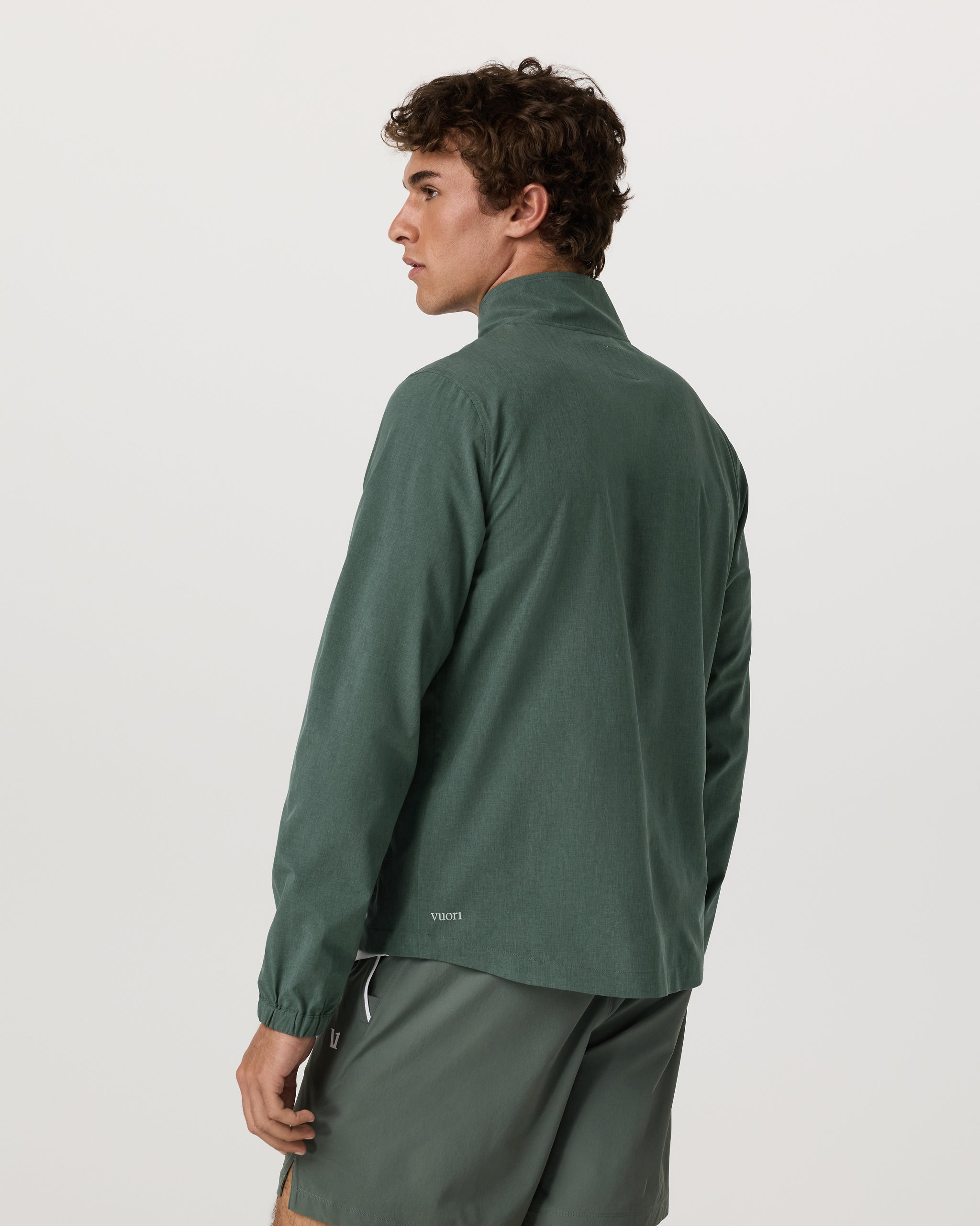 Venture Track Jacket | Agate Green Linen Texture