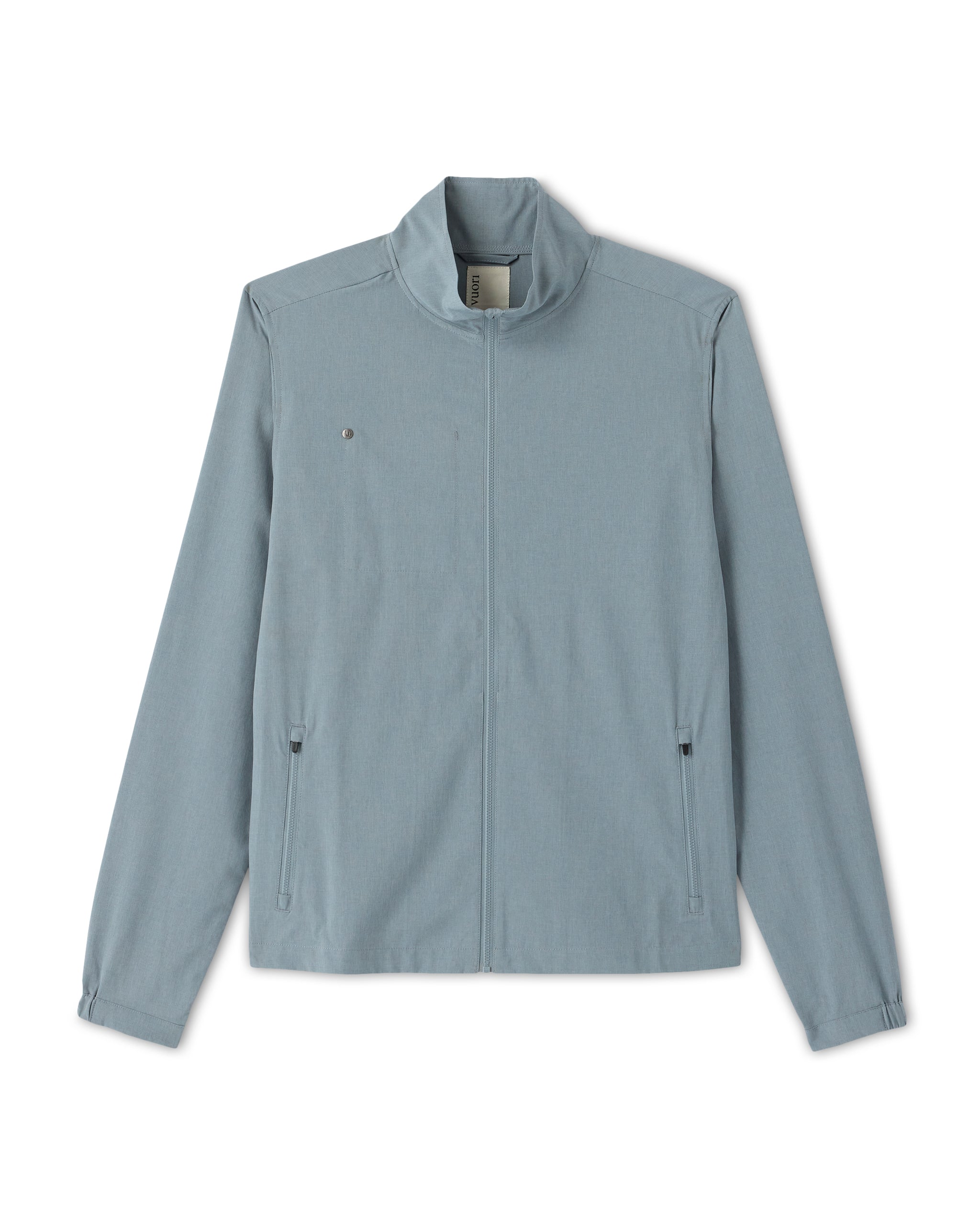 Venture Track Jacket | Dusty Blue Linen Texture