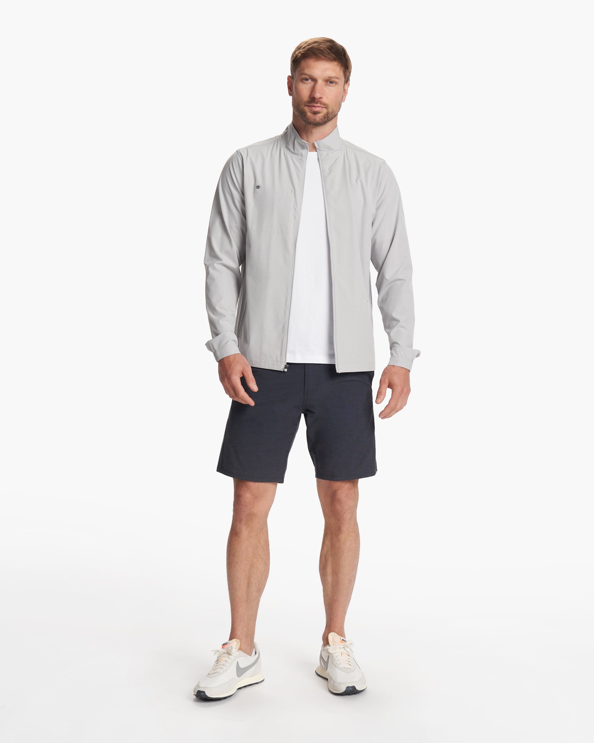 Venture Track Jacket | Platinum Linen Texture