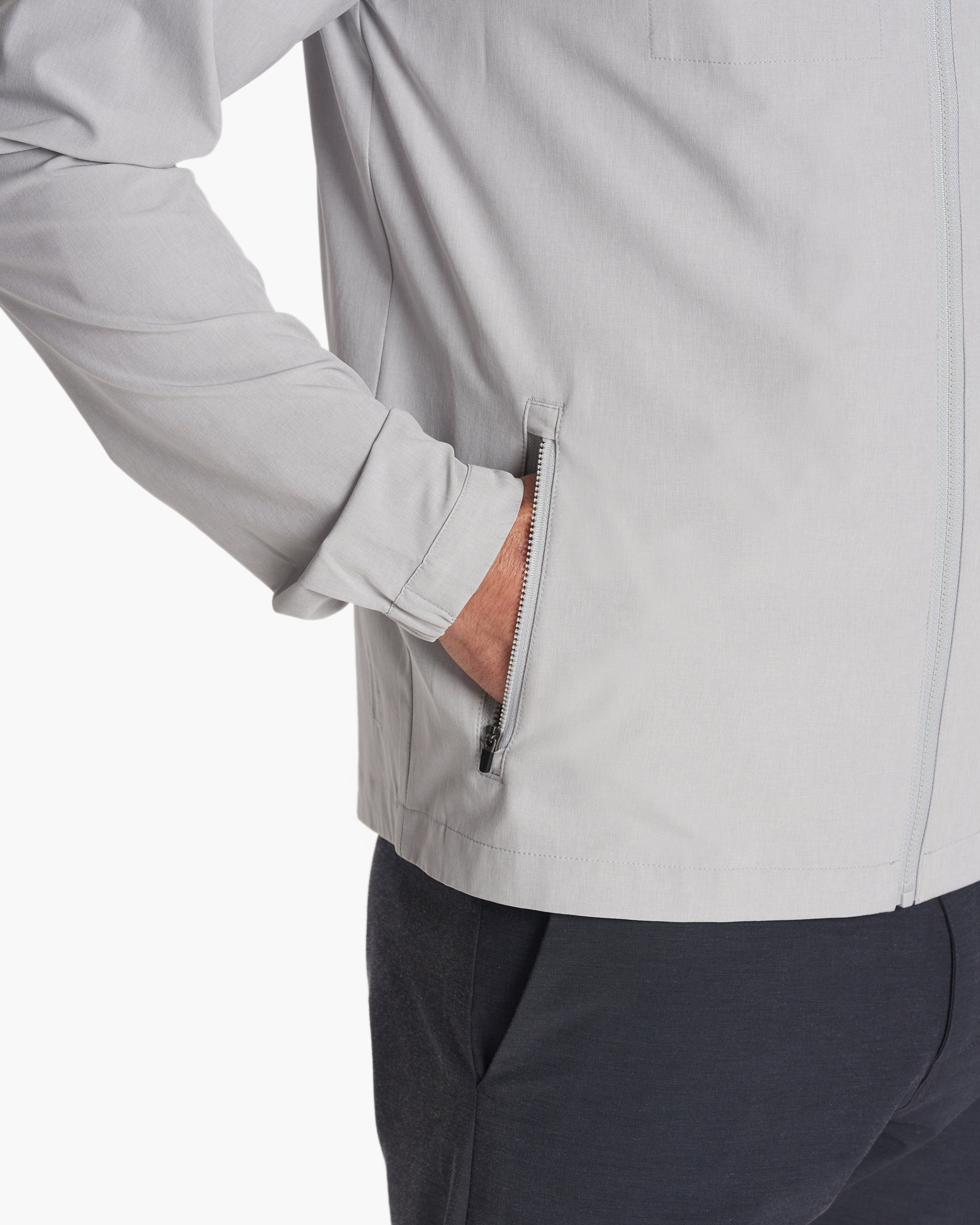 Venture Track Jacket | Platinum Linen Texture