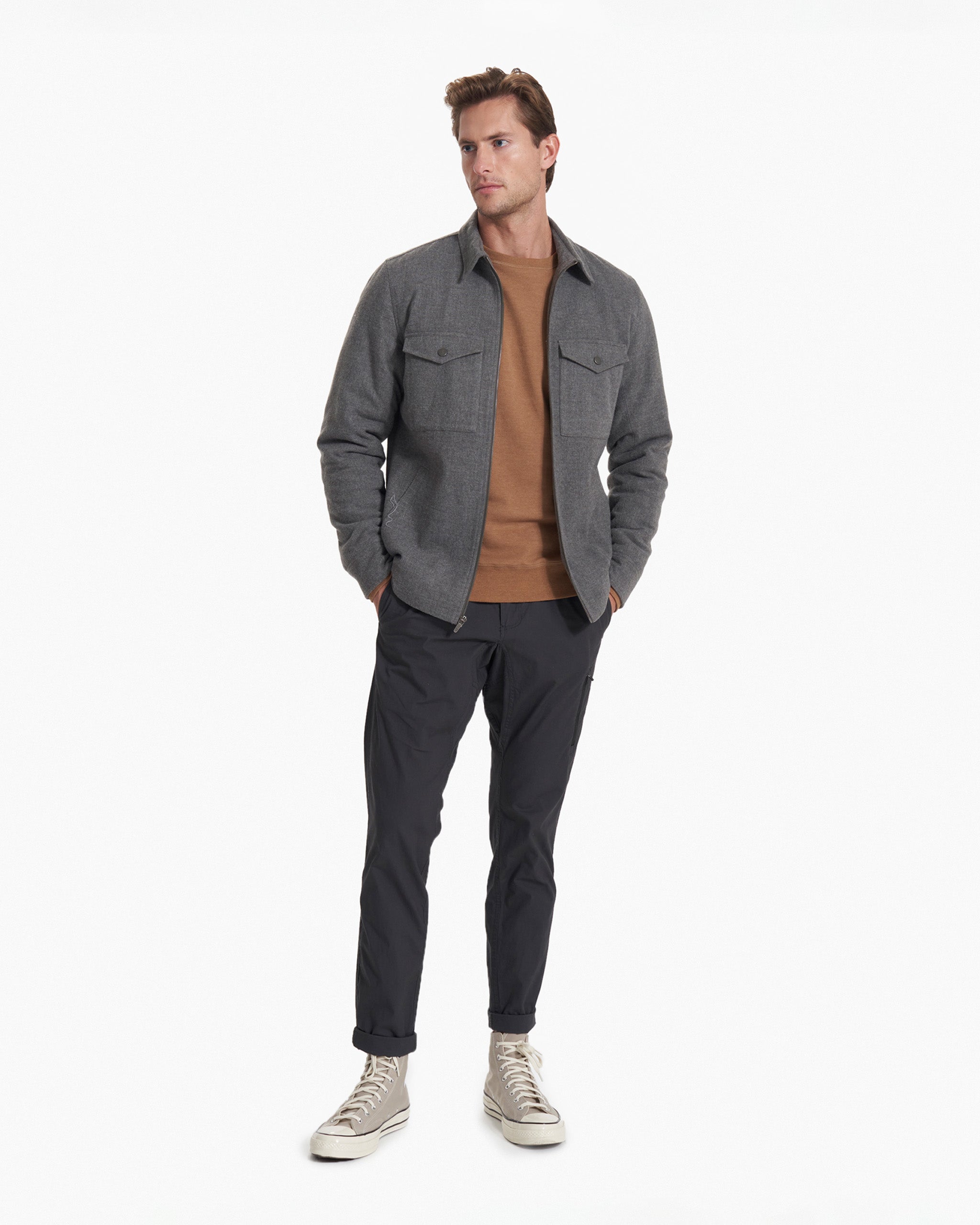 Ridgeline Wool Jacket | Charcoal Heather