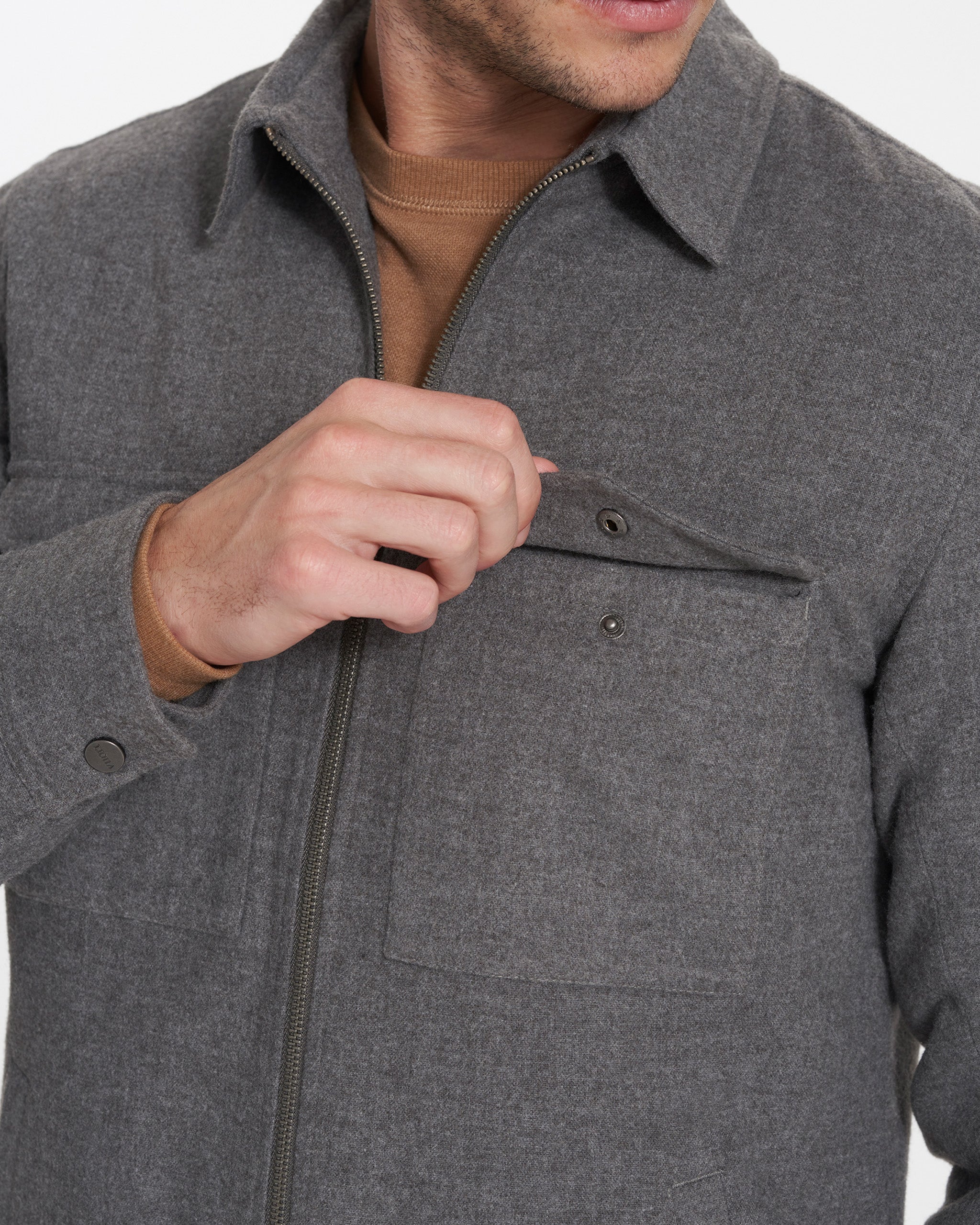 Ridgeline Wool Jacket | Charcoal Heather