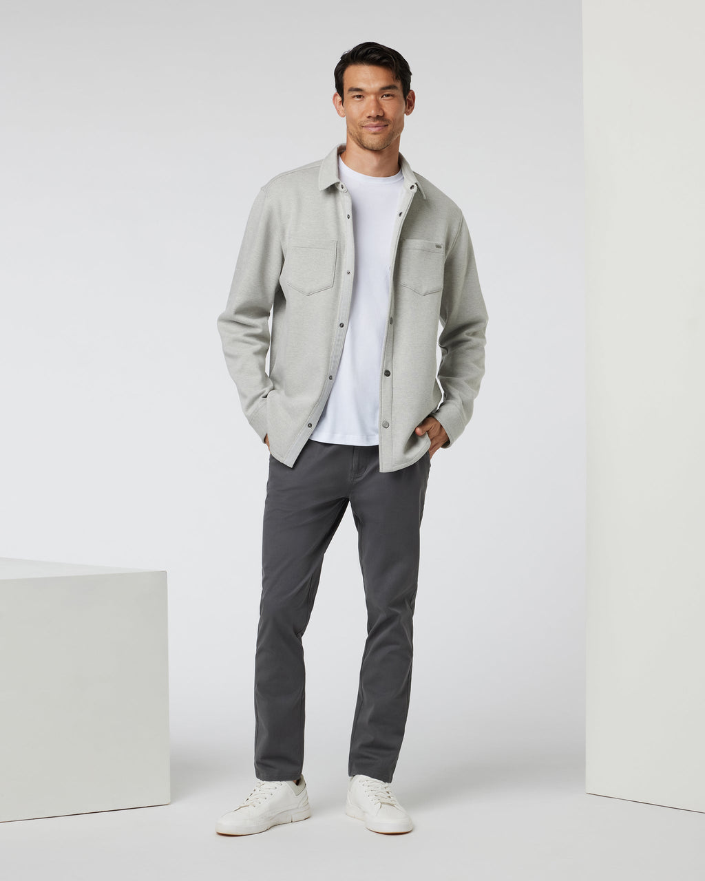 Del Mar Fleece Shirt Jacket | Vapor Heather
