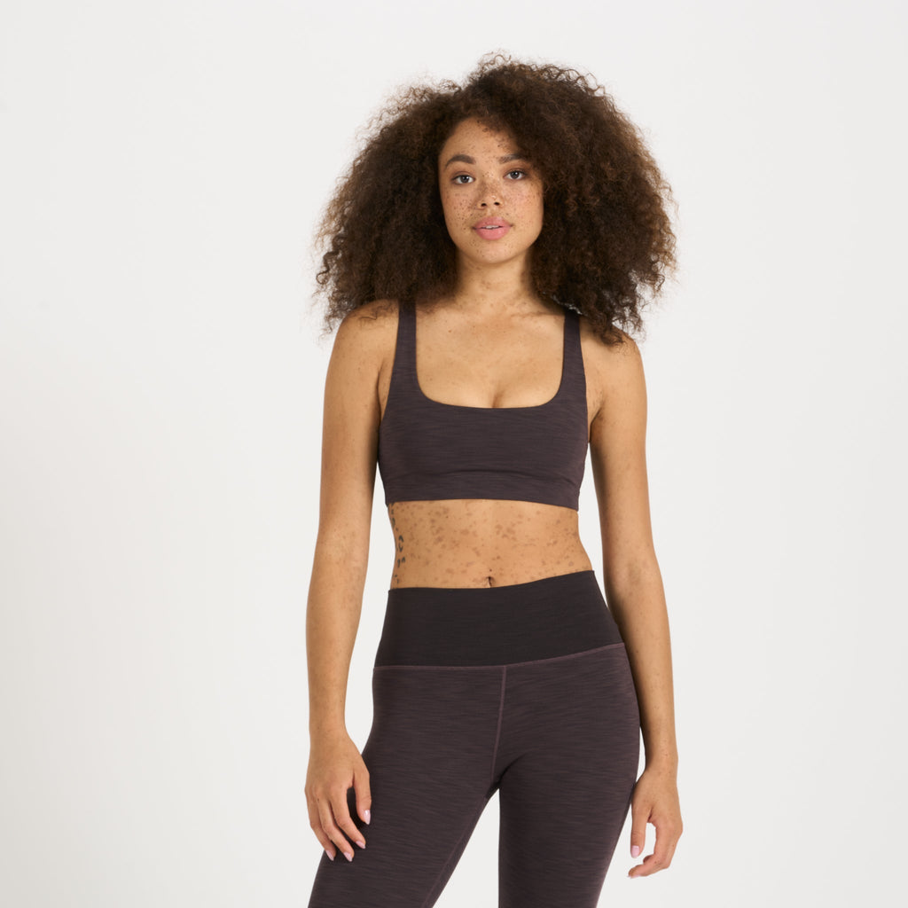 Lux Rib Daily Bra | Quartz Heather