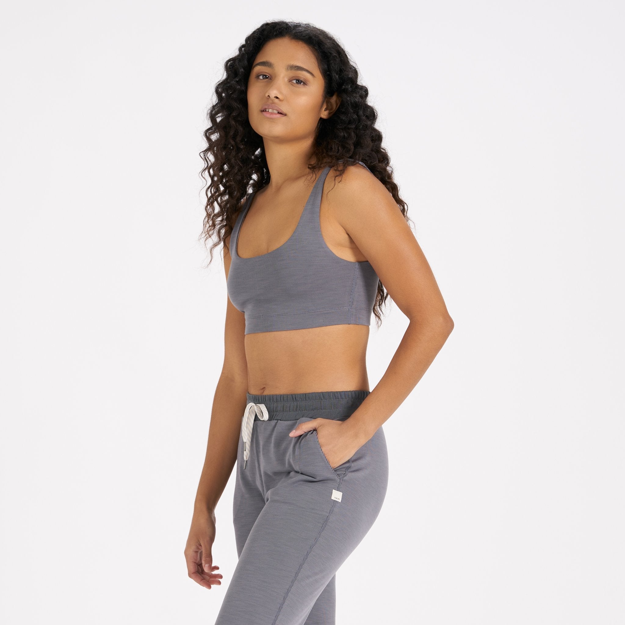 Lux Rib Daily Bra | Heather Grey