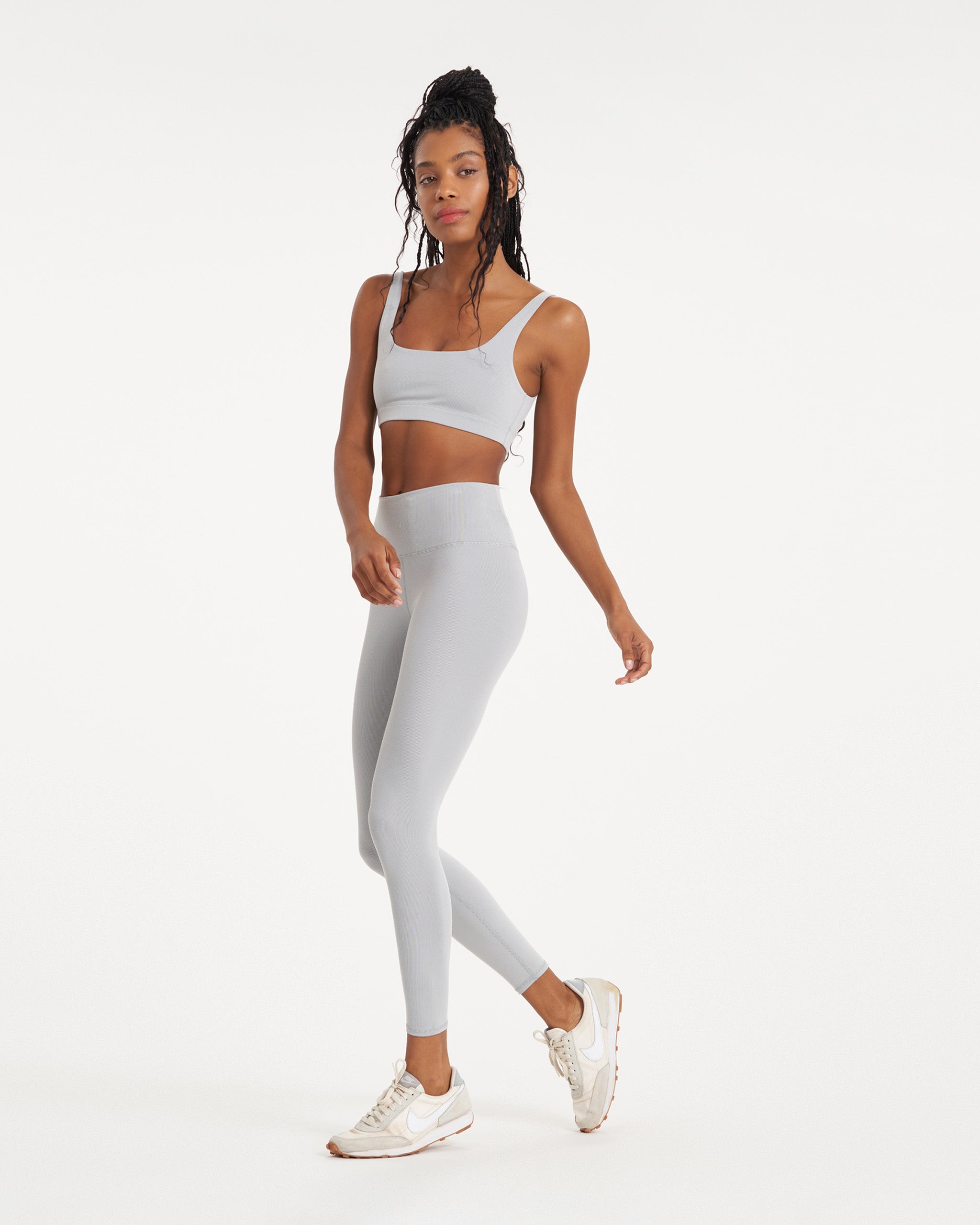Lux Rib Daily Bra | Pale Grey Heather