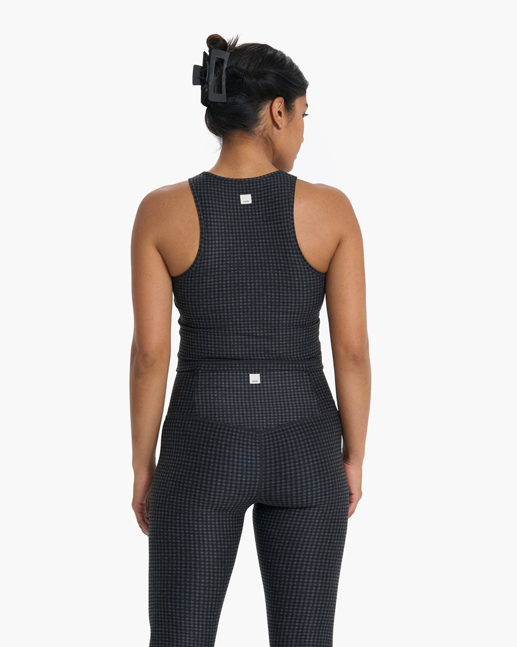 Elevation Plyo Tank | Charcoal Heather Gingham