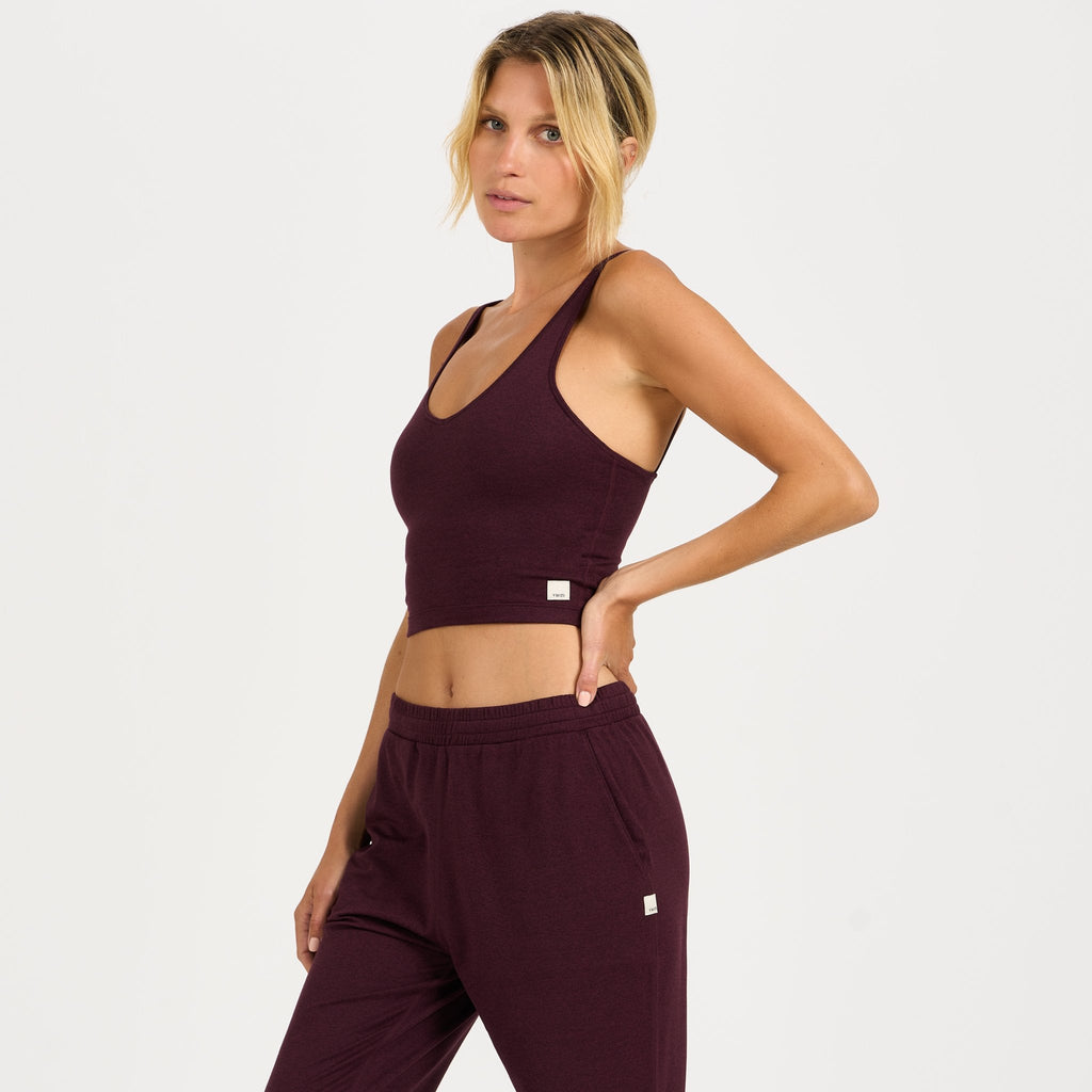 Halo Performance Crop | Cerise Heather