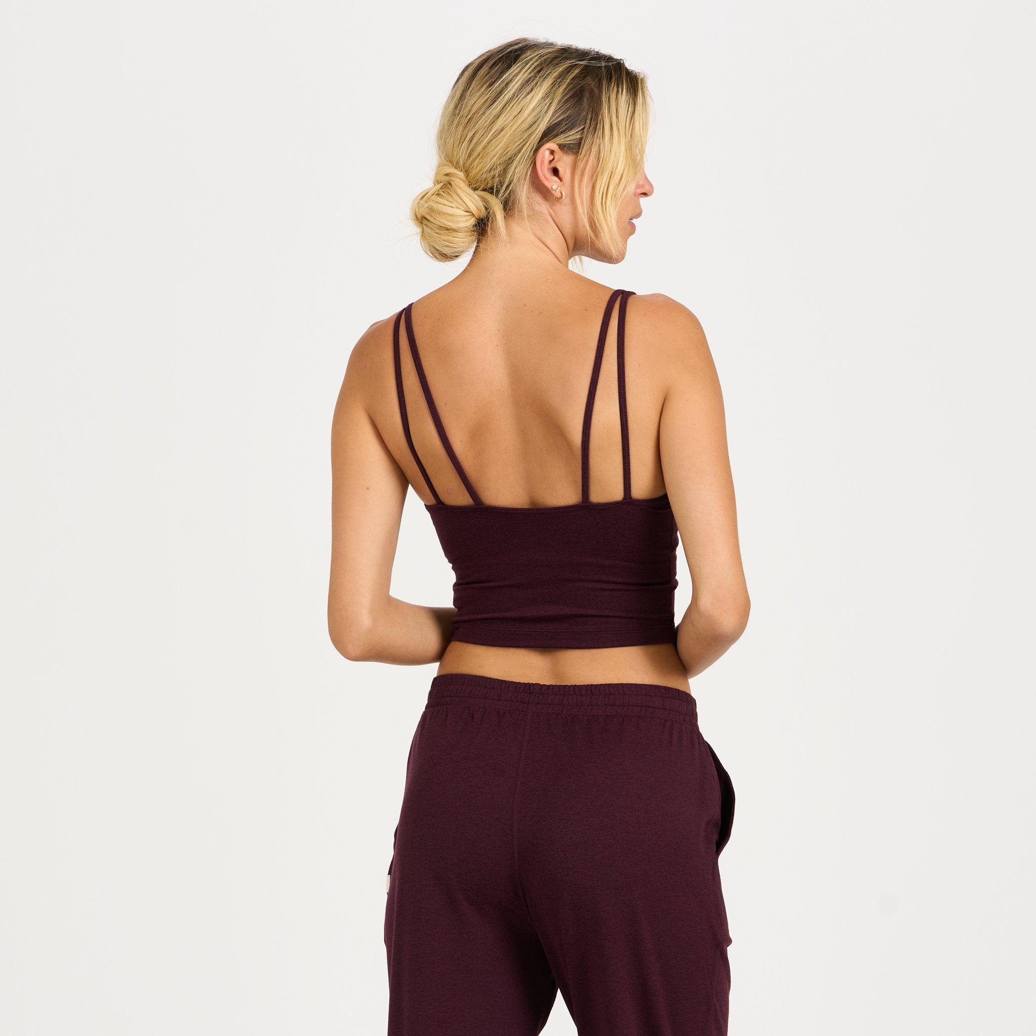 Halo Performance Crop | Cerise Heather