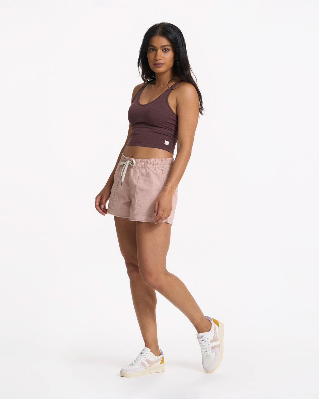 Halo Performance Crop | Chestnut Heather