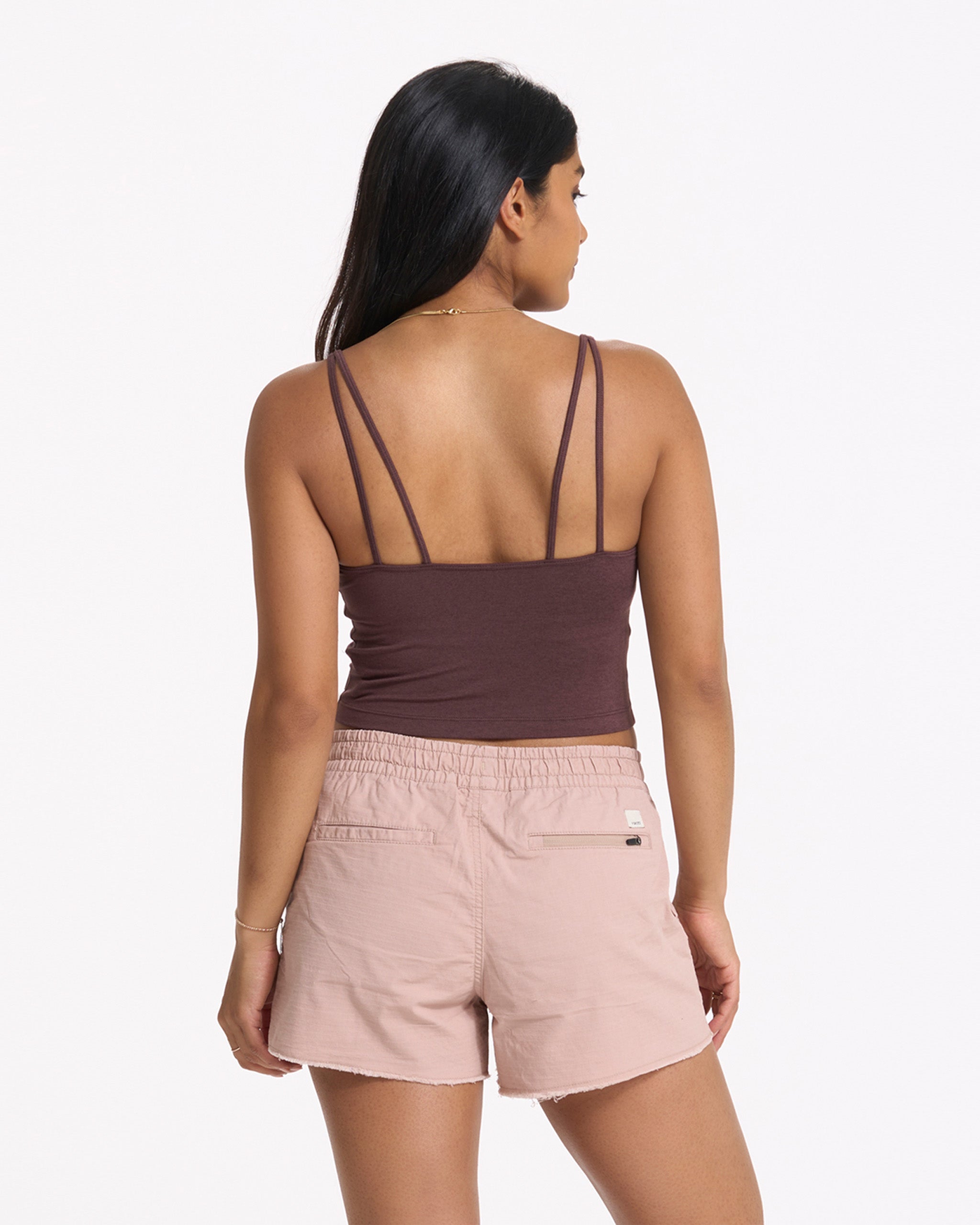 Halo Performance Crop | Chestnut Heather
