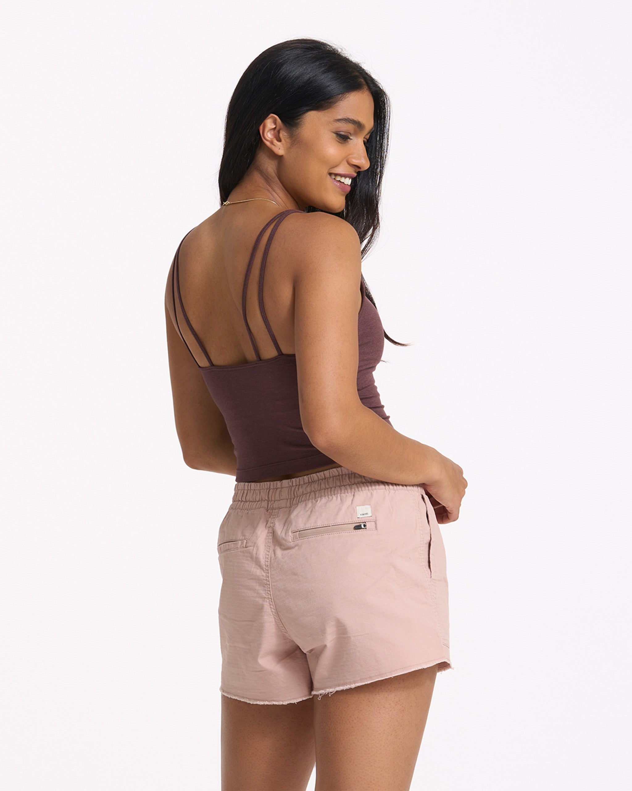 Halo Performance Crop | Chestnut Heather