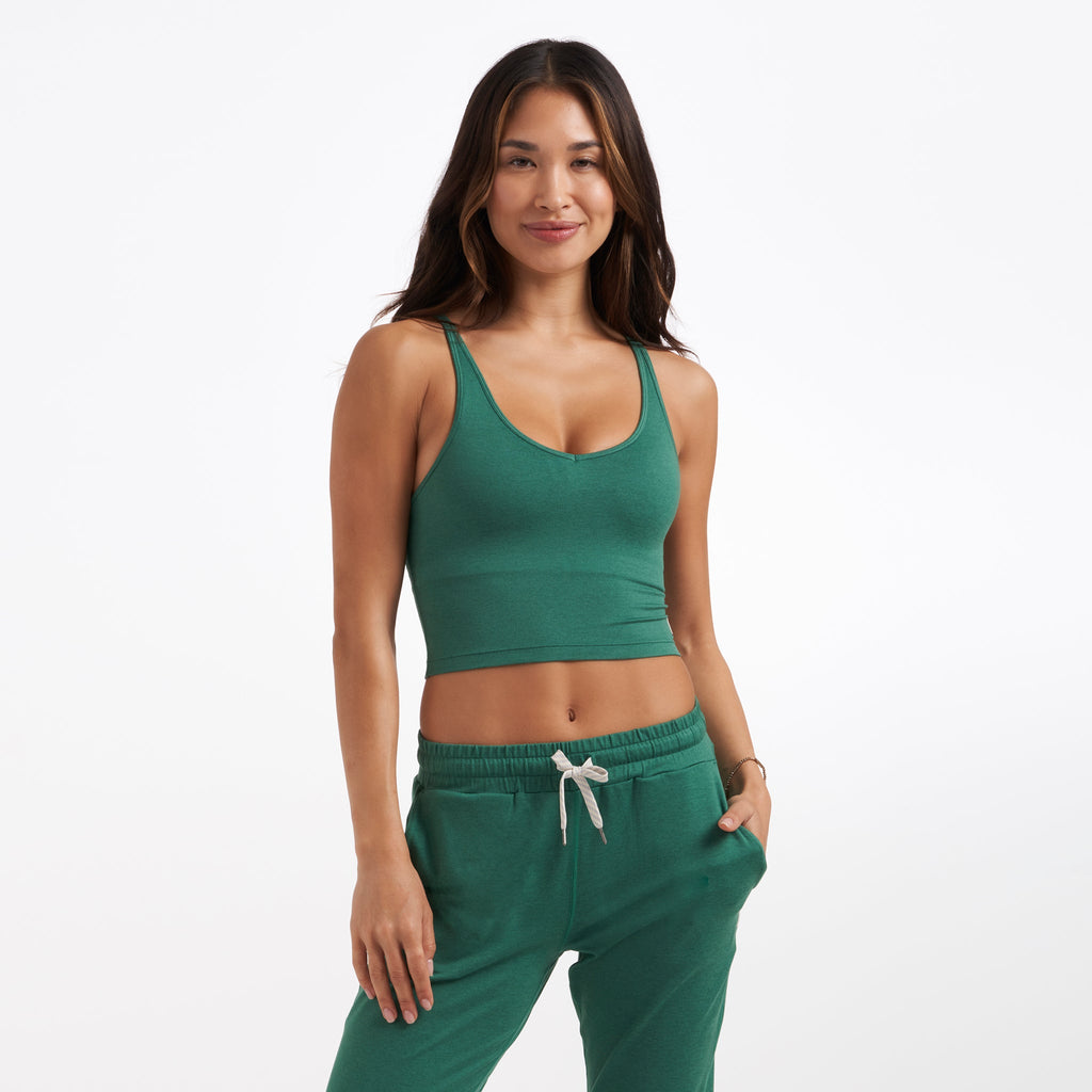 Halo Performance Crop | Cactus Heather