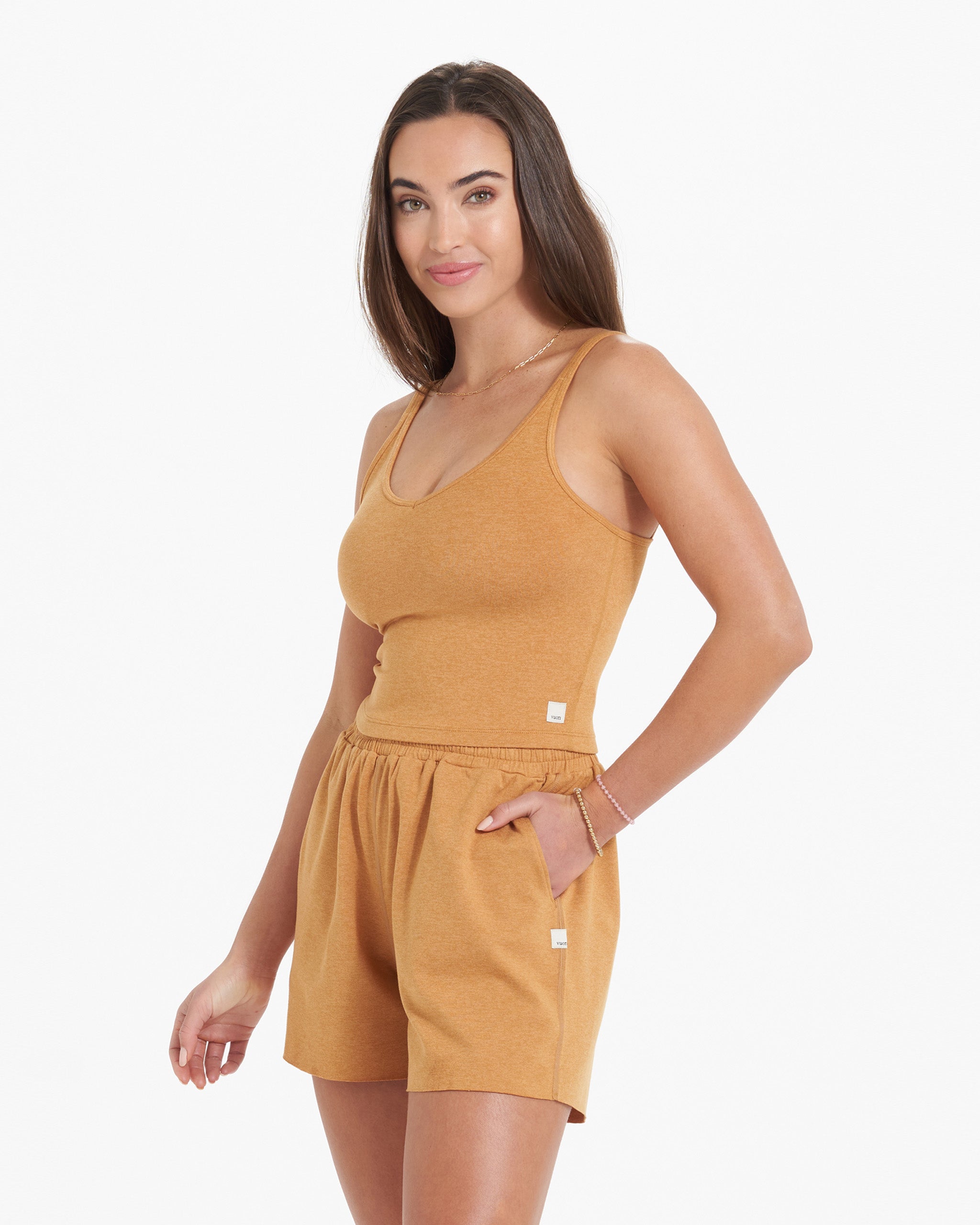 Halo Performance Crop | Flax Heather