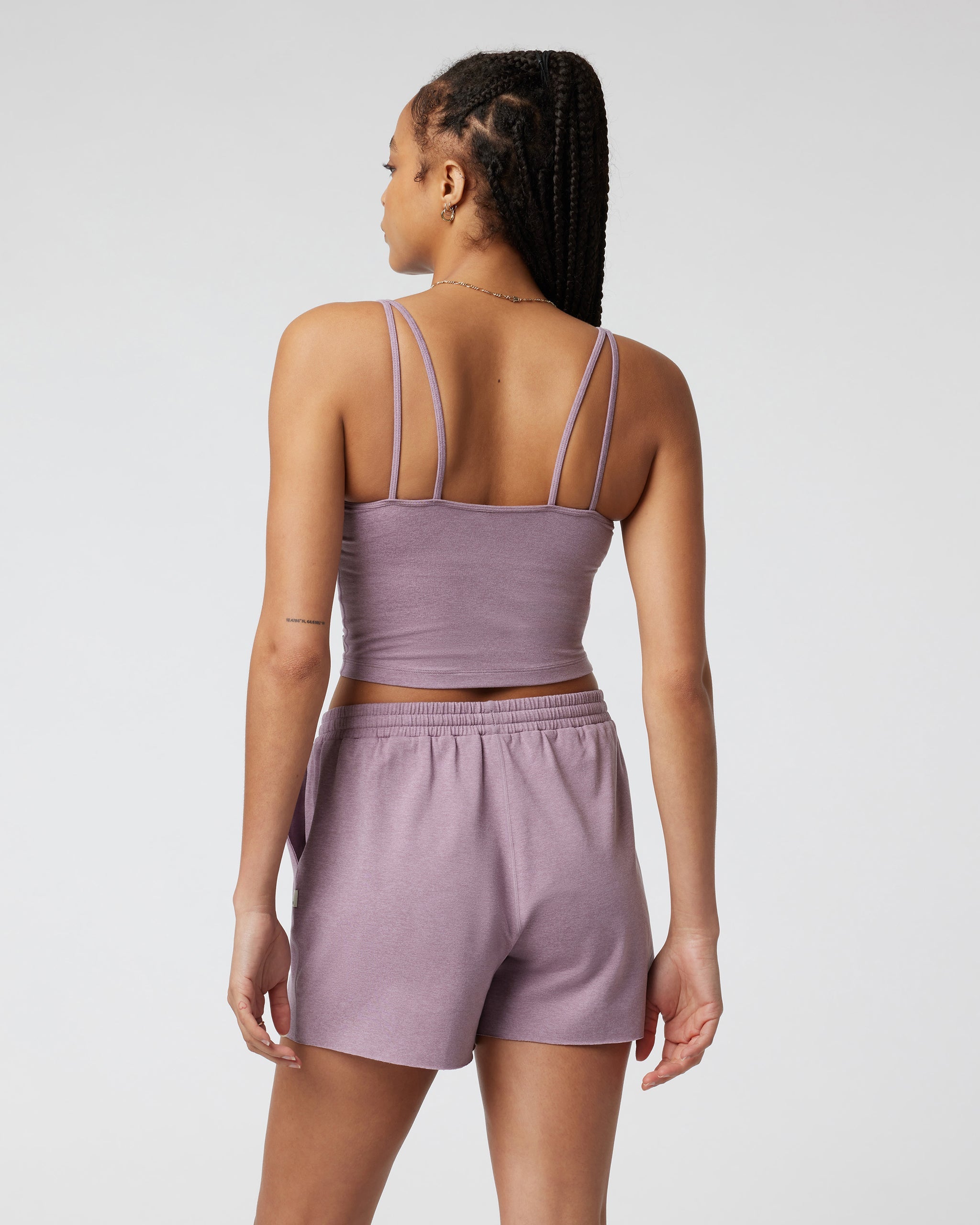 Halo Performance Crop | Lilac Heather