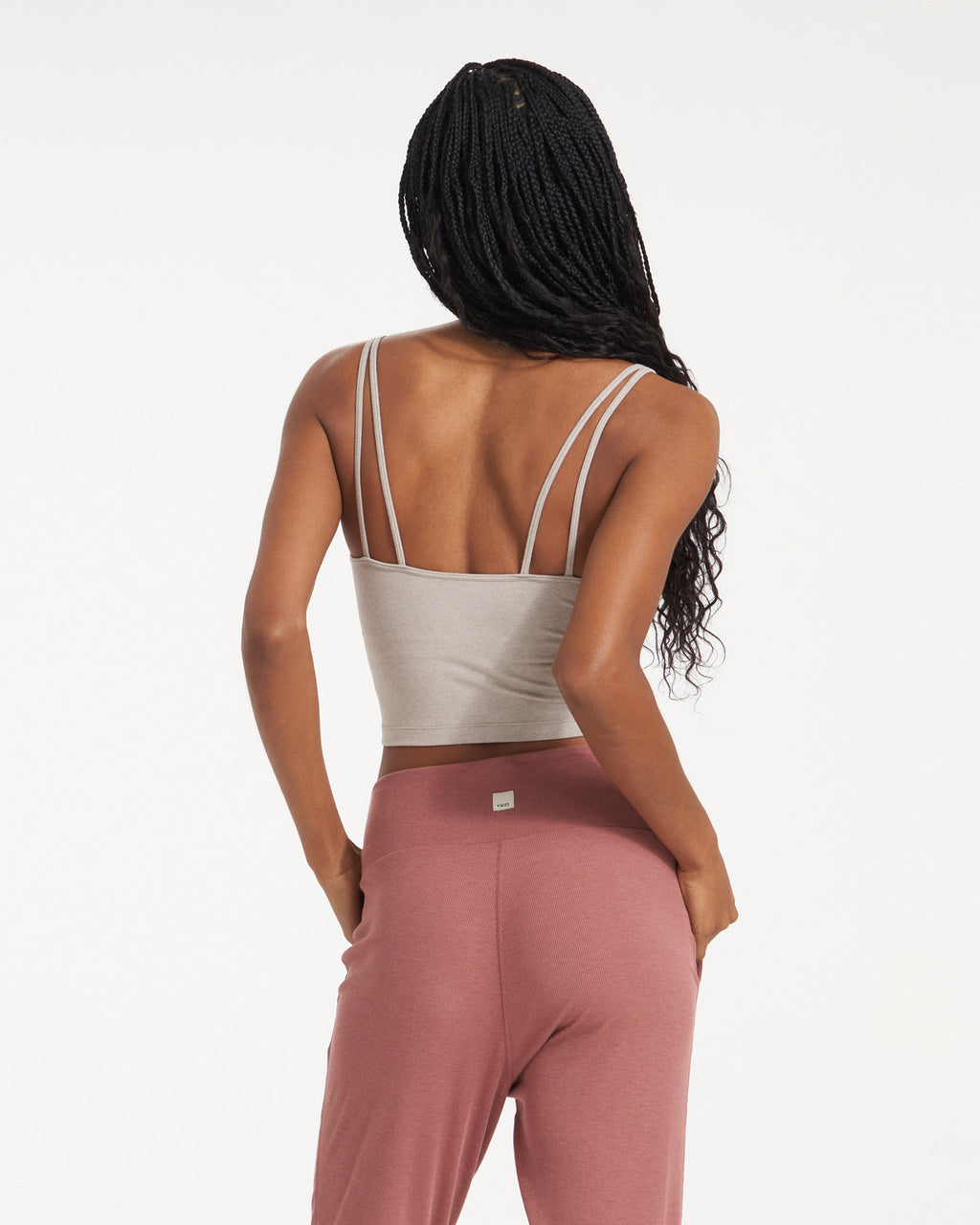 Halo Performance Crop | Oyster Heather
