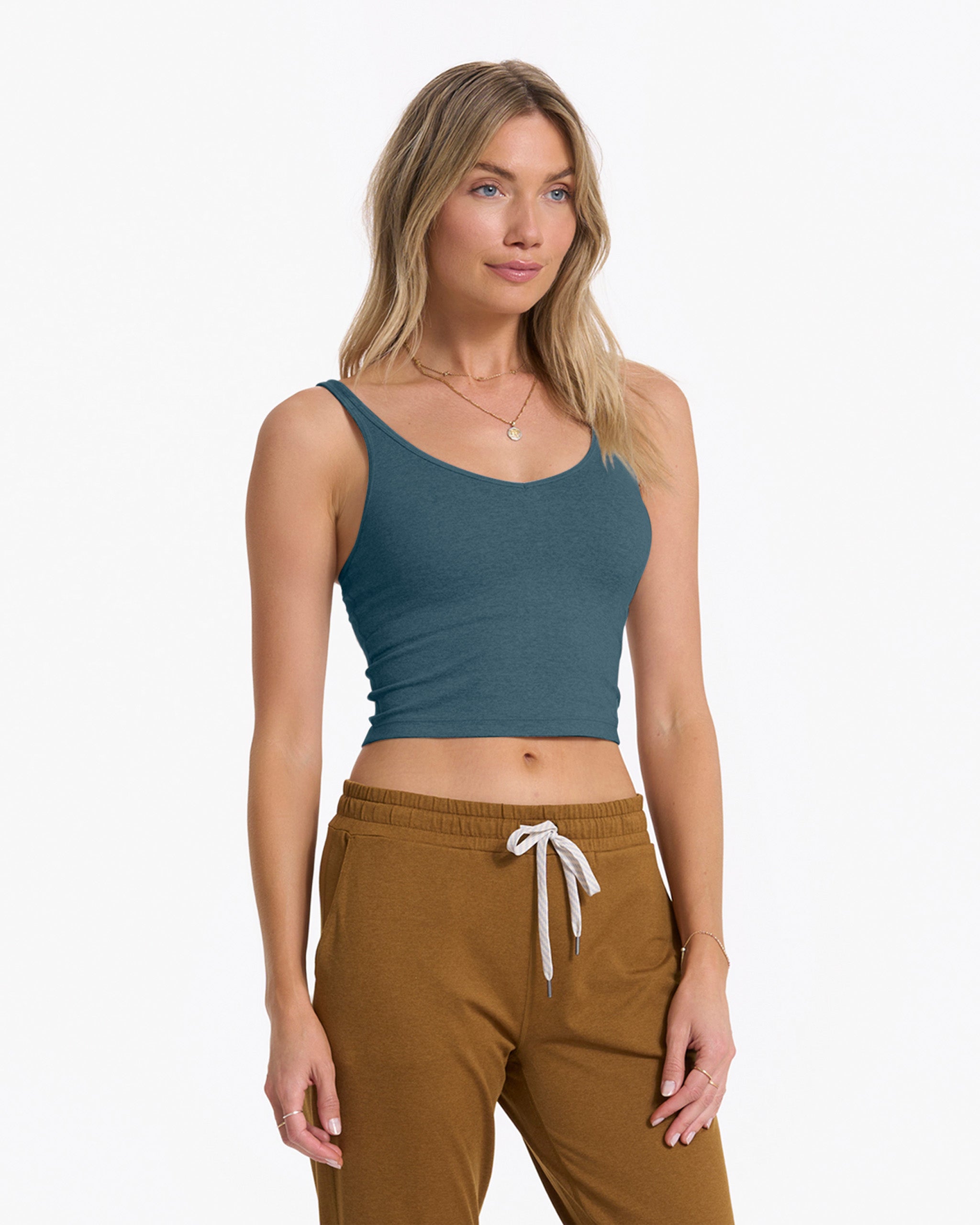 Halo Performance Crop | Stone Heather