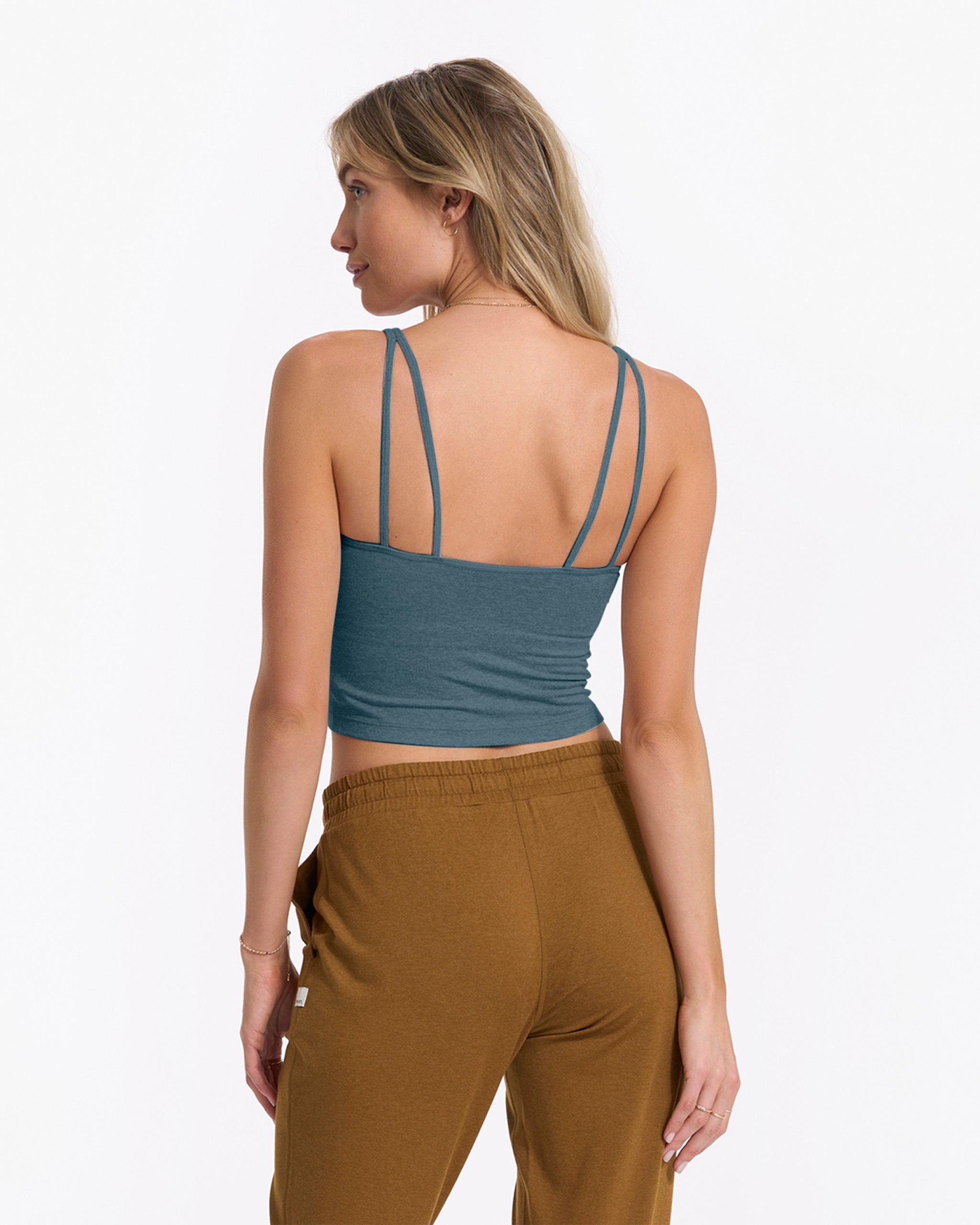 Halo Performance Crop | Stone Heather