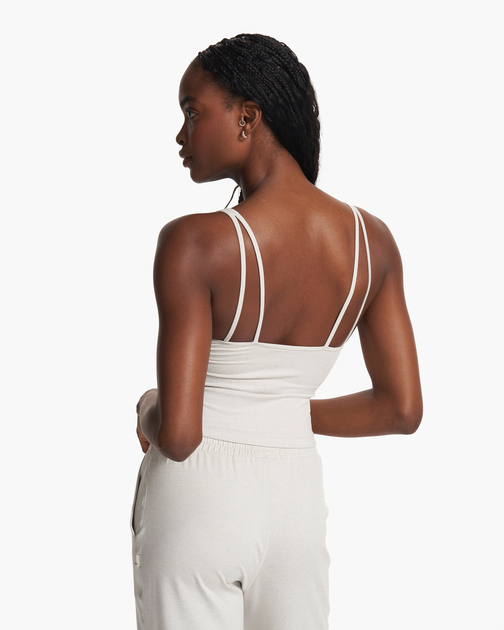 Halo Performance Crop | Salt Heather