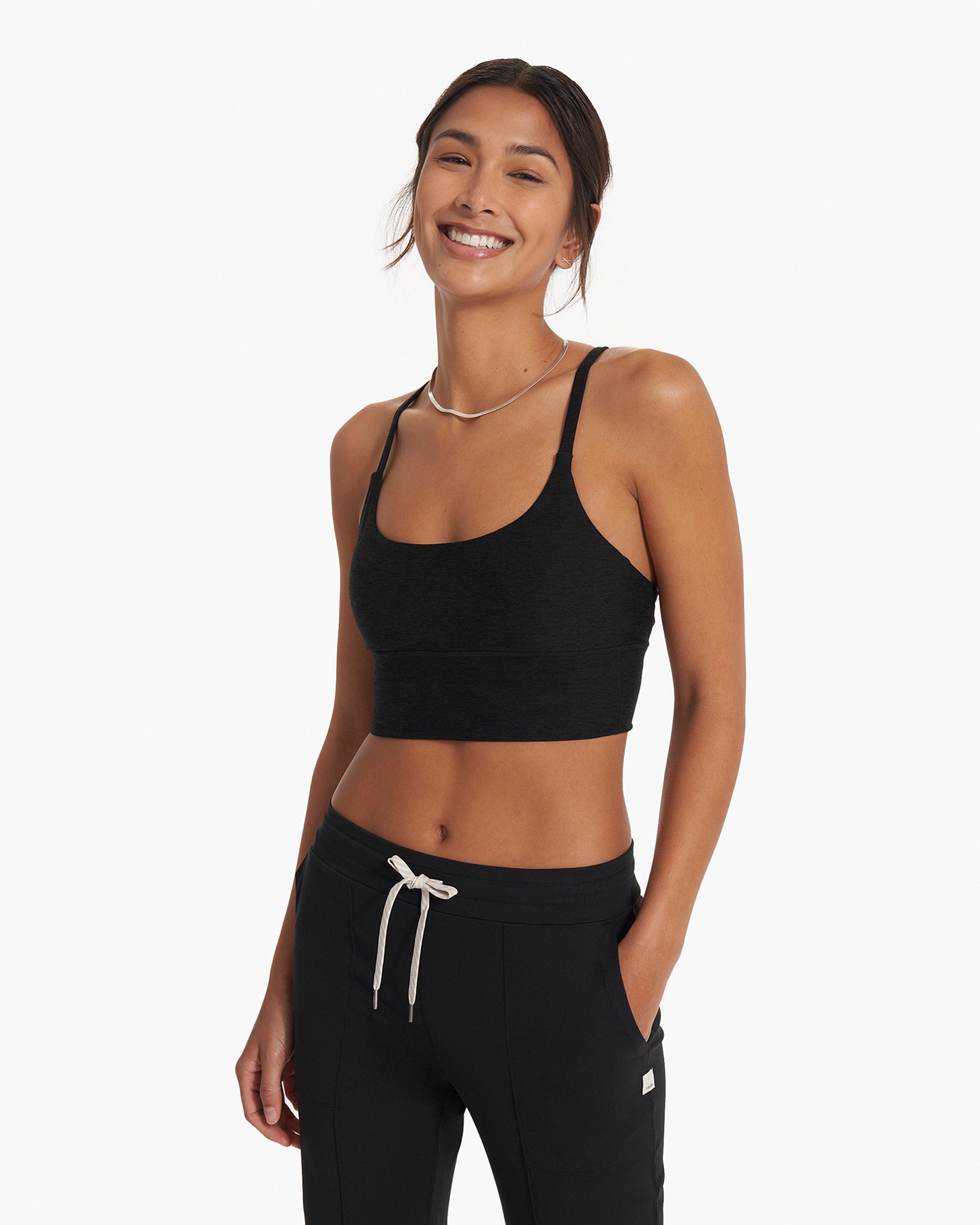 Long Line Elevation Bra | Black Heather