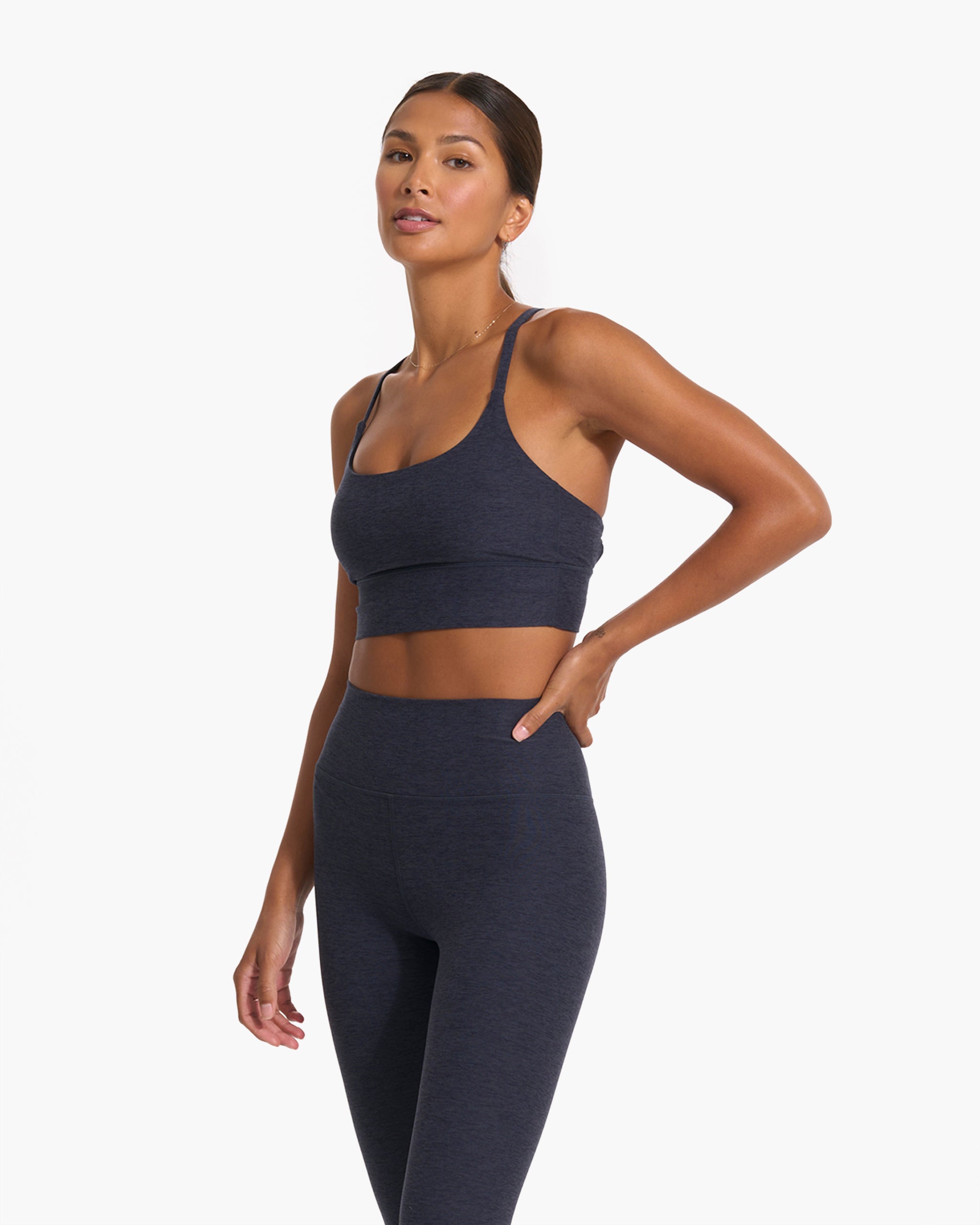 Long Line Elevation Bra | Midnight Heather