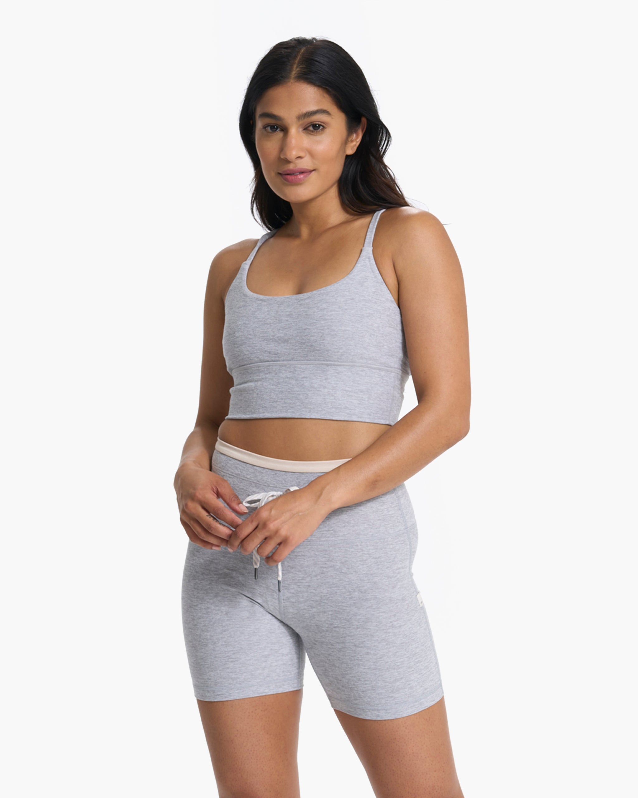 Long Line Elevation Bra | Light Heather Grey