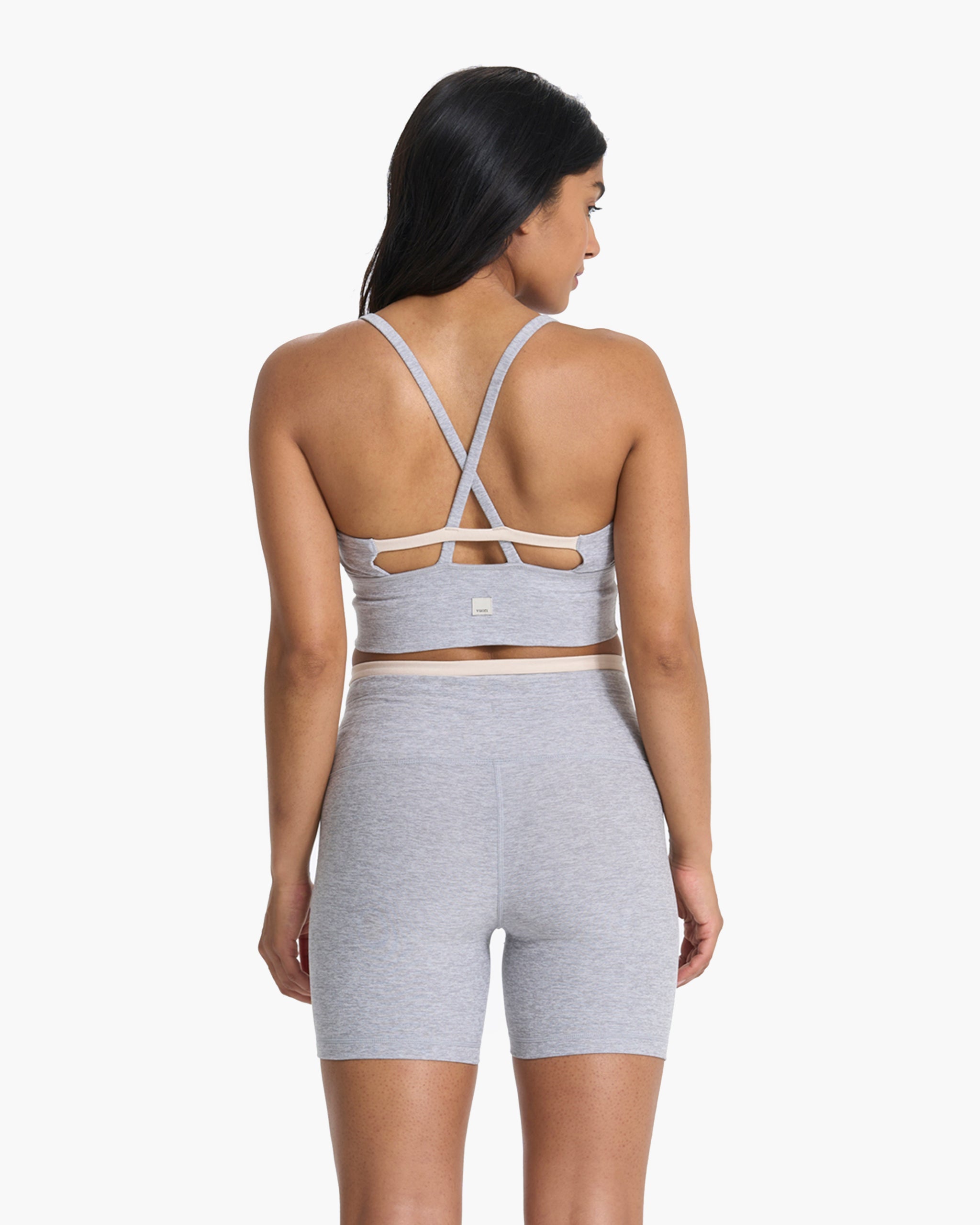 Long Line Elevation Bra | Light Heather Grey