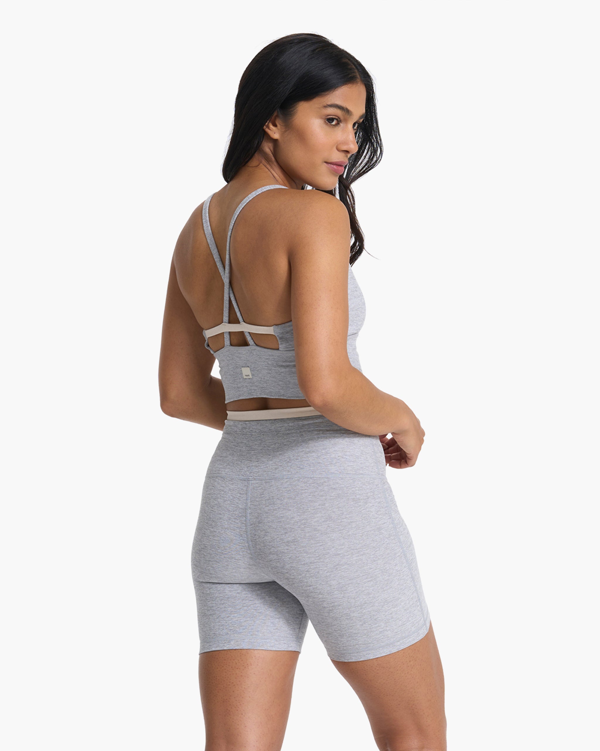 Long Line Elevation Bra | Light Heather Grey