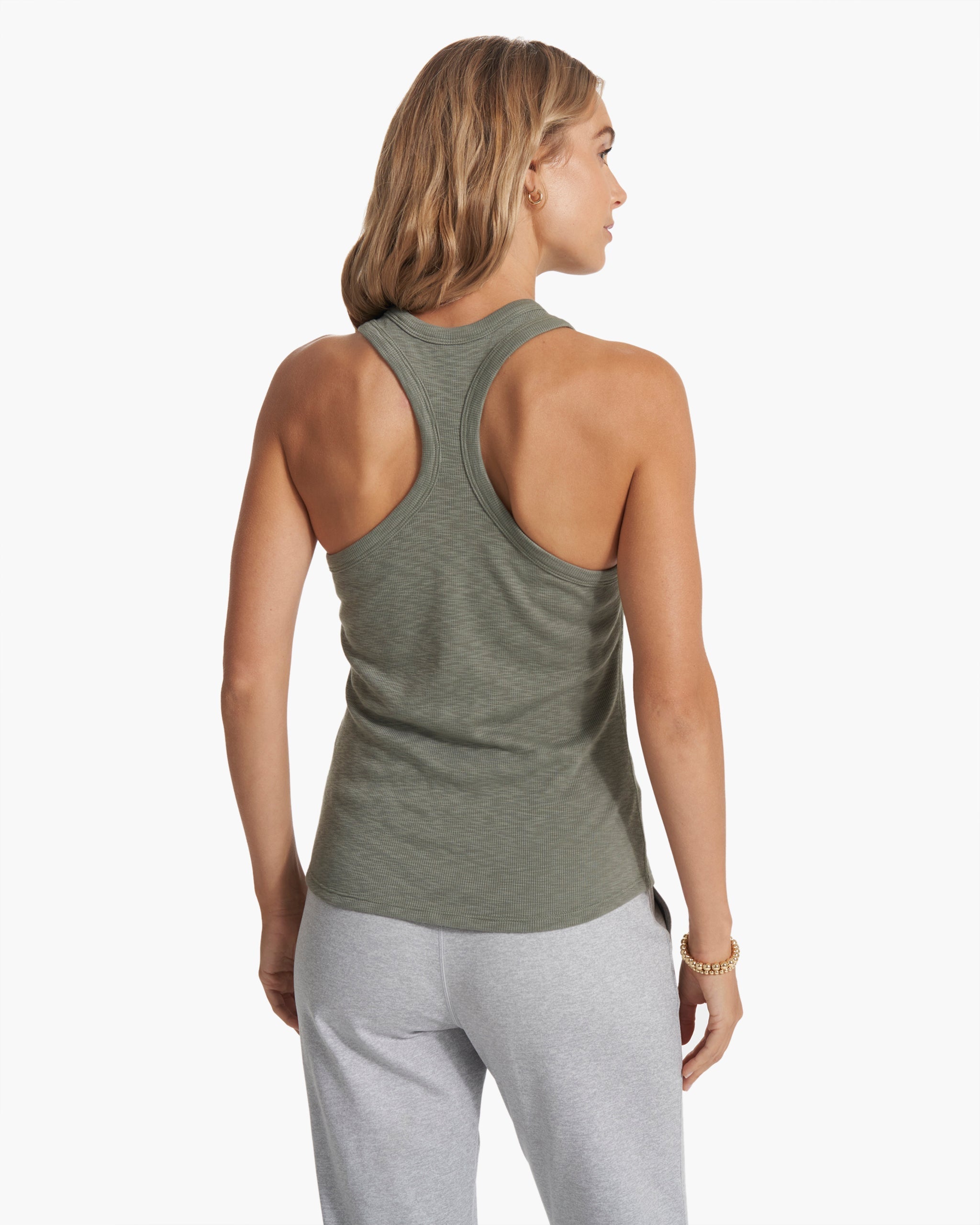 Sunrise High Neck Tank | Pistachio