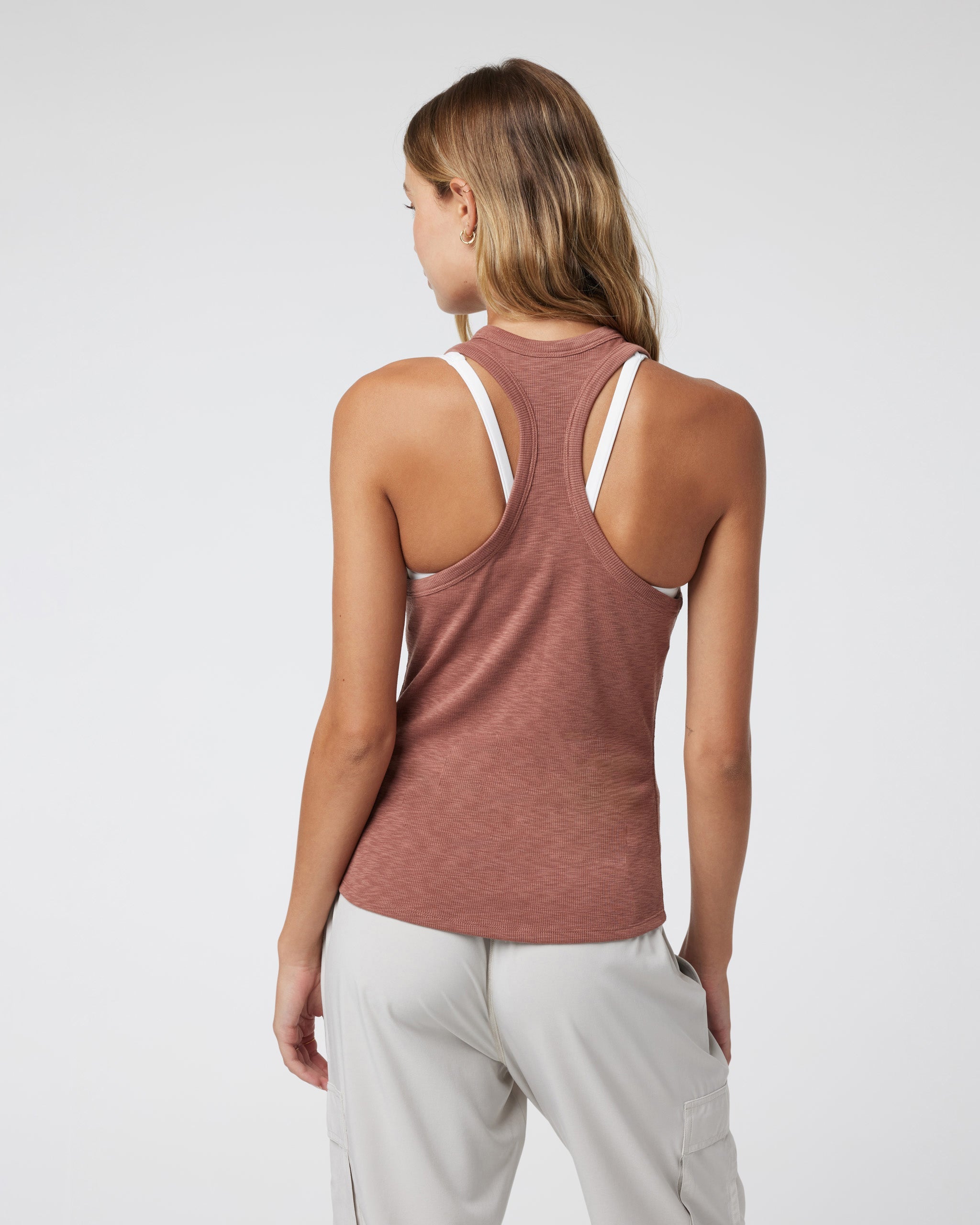 Sunrise High Neck Tank | Terracotta