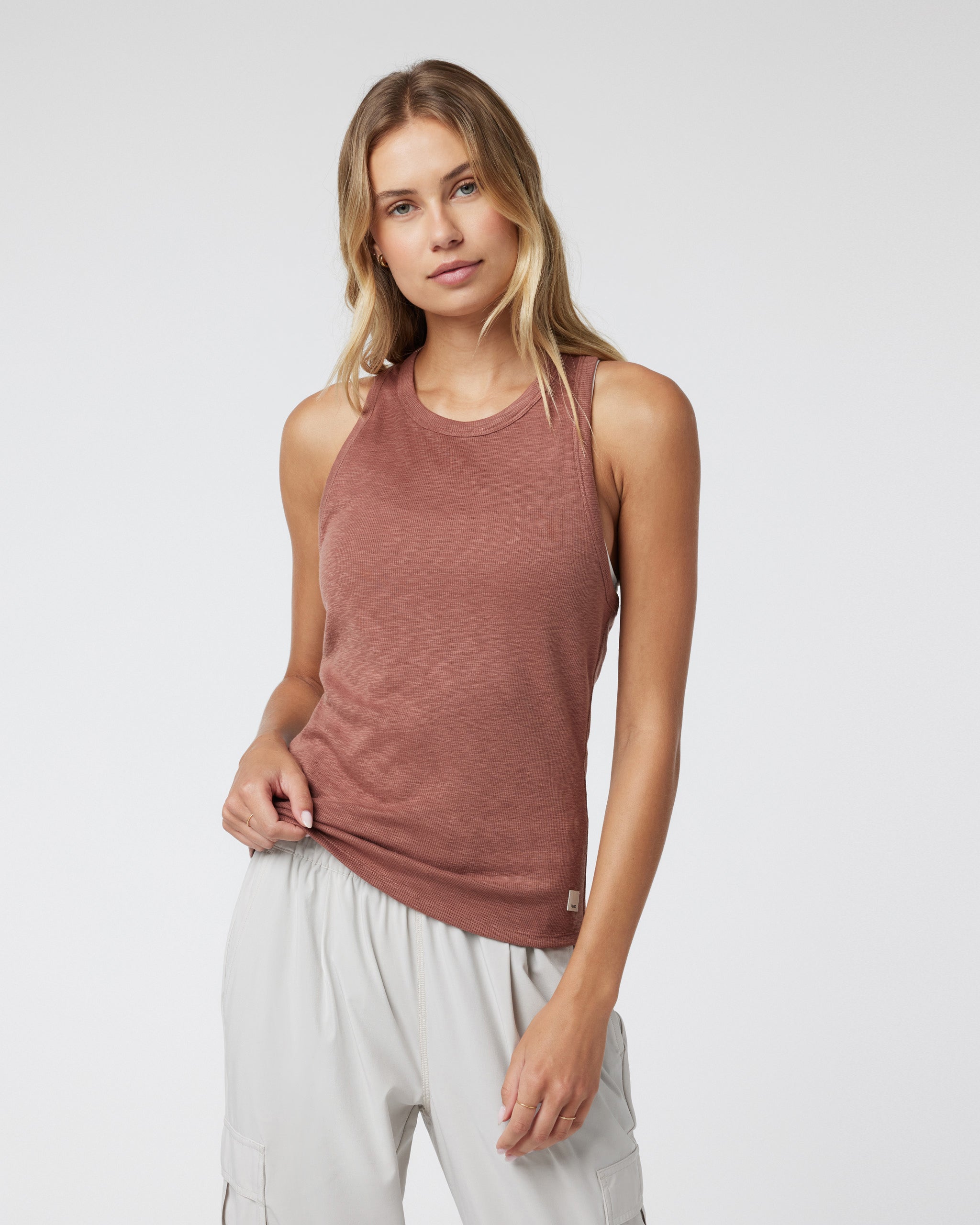 Sunrise High Neck Tank | Terracotta