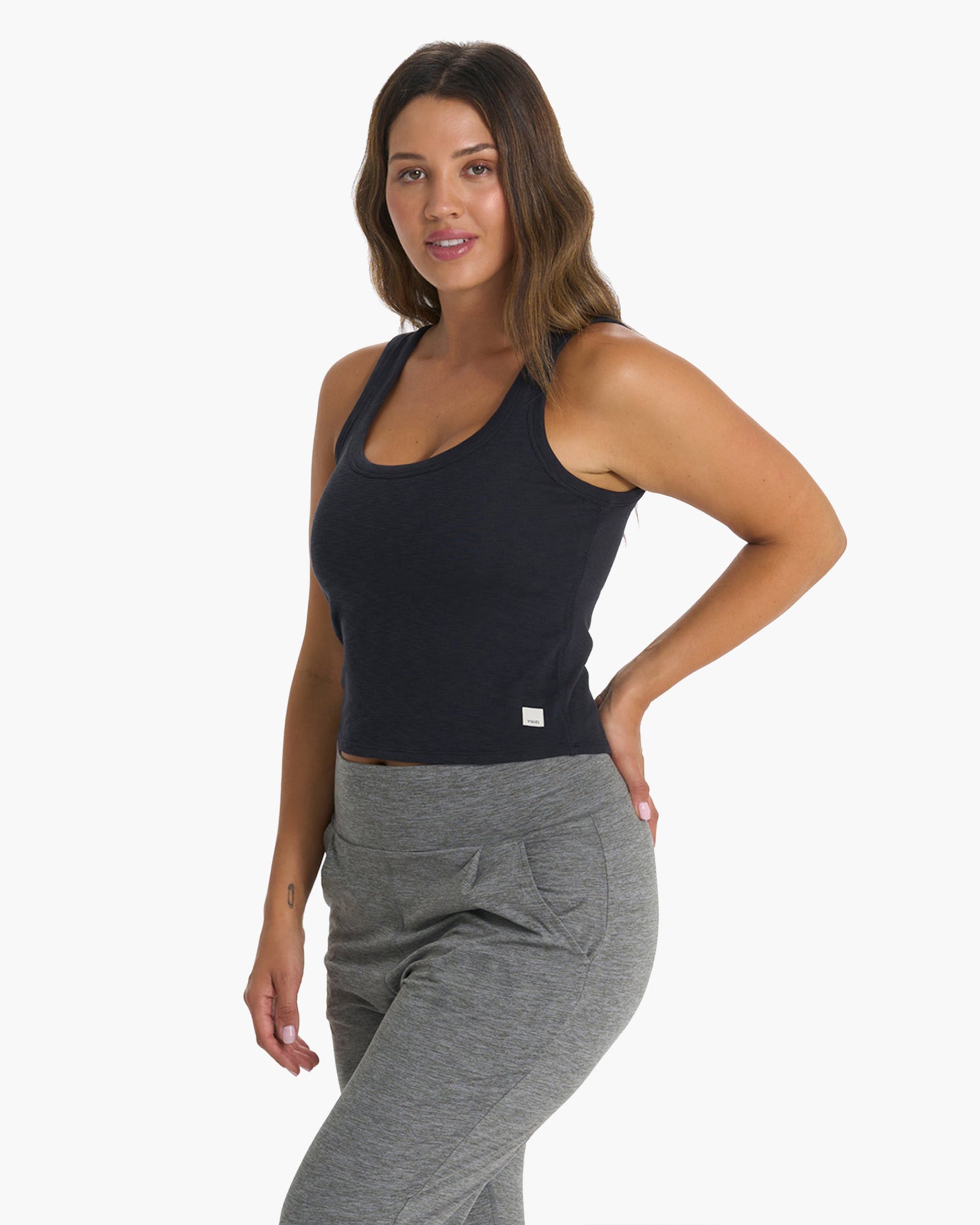 Sunrise Crop Tank | Black