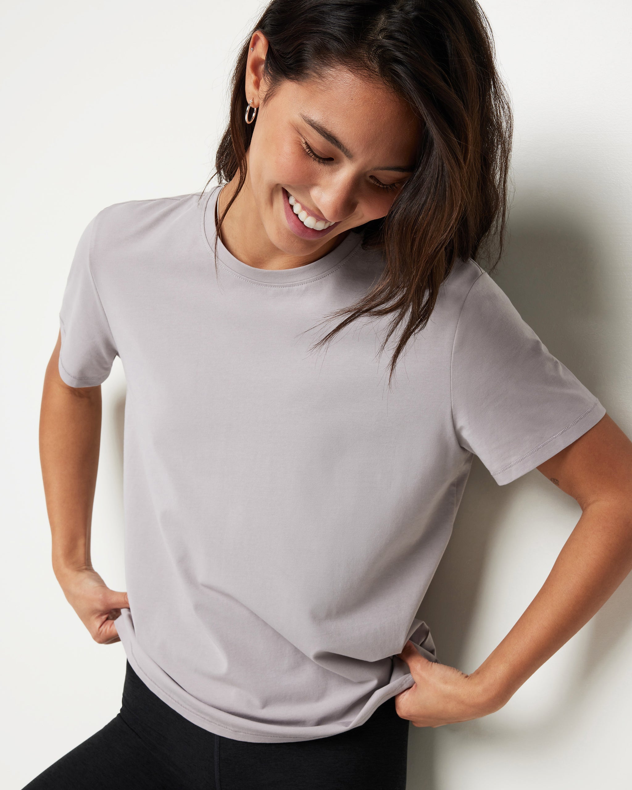 Feather Tee | Soft Pewter
