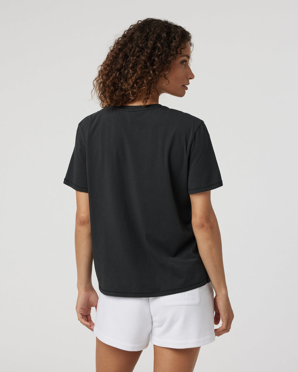 Feather Tee | Washed Black