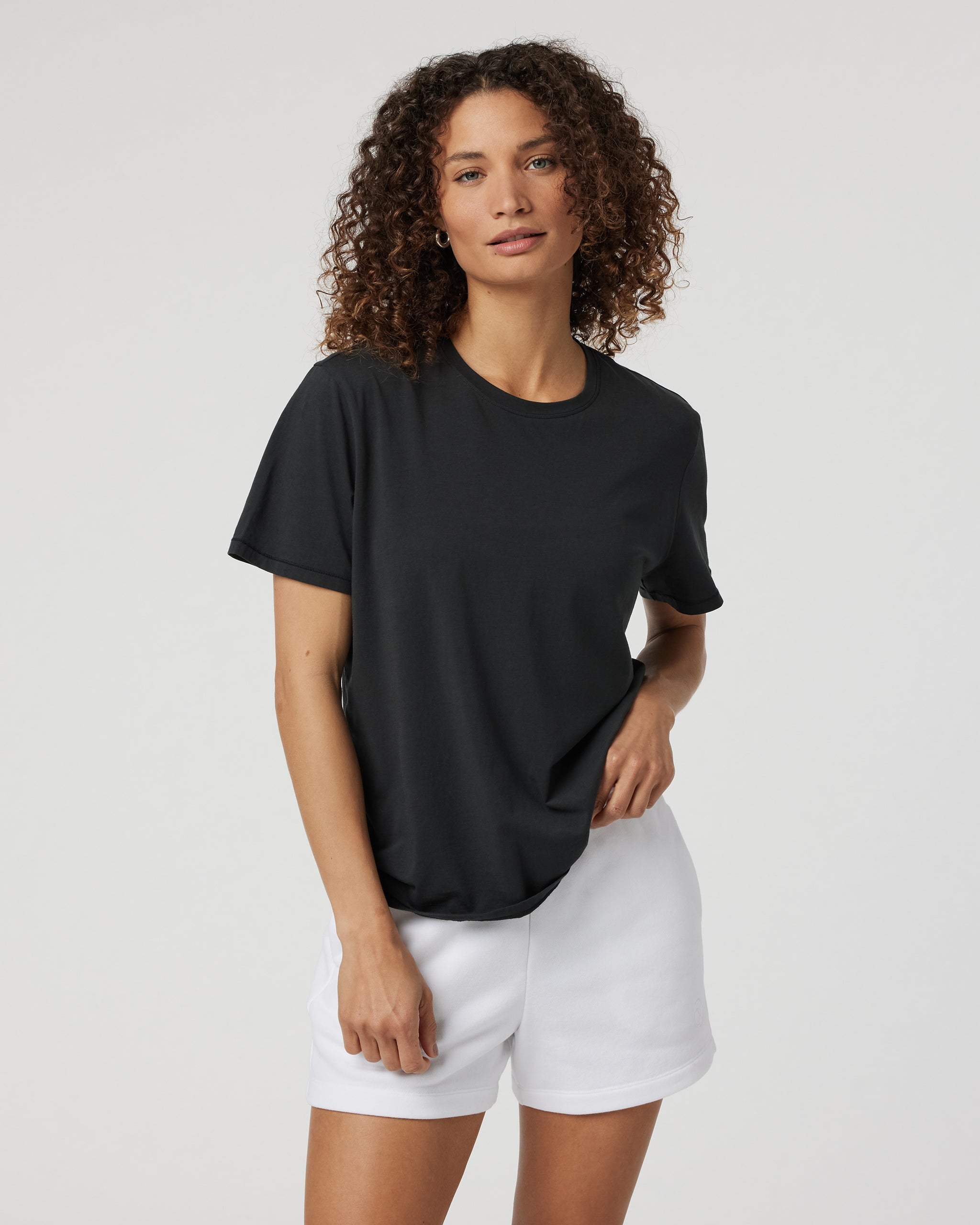 Feather Tee | Washed Black