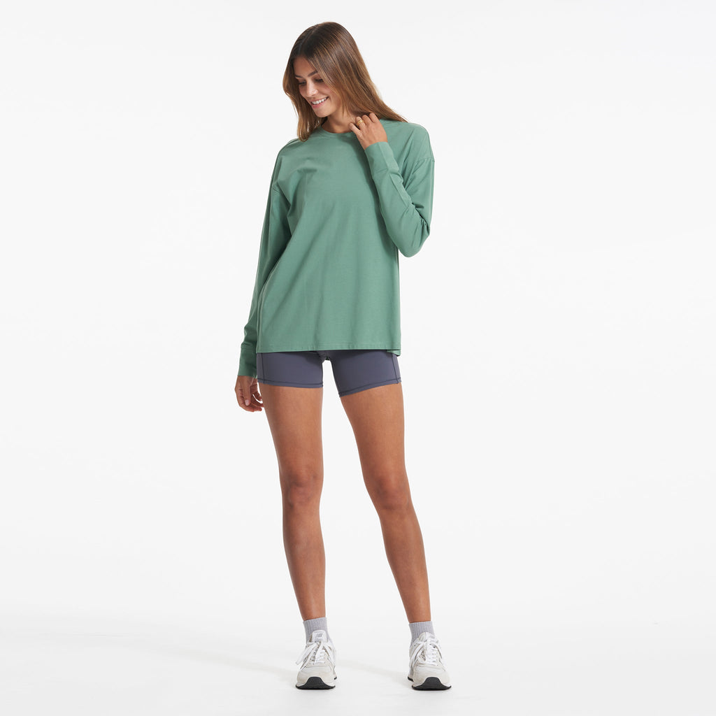 Long-Sleeve Feather Tee | Celadon