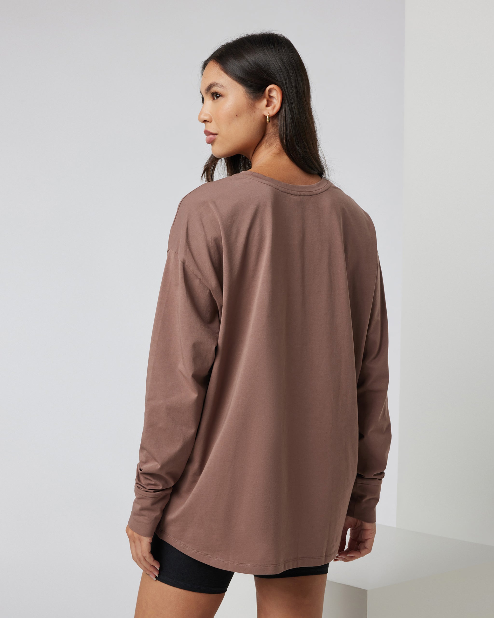 Long-Sleeve Feather Tee | Clove