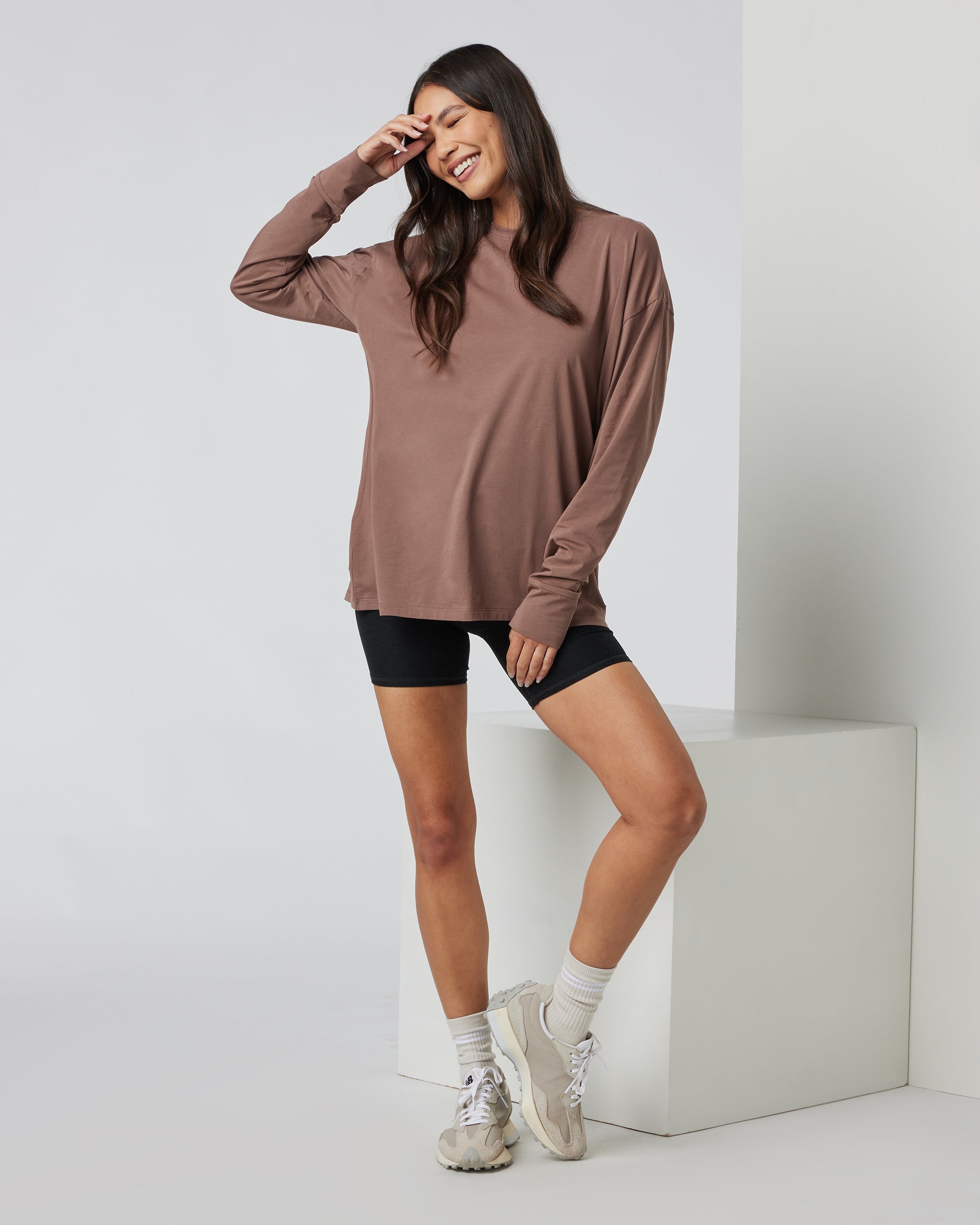 Long-Sleeve Feather Tee | Clove