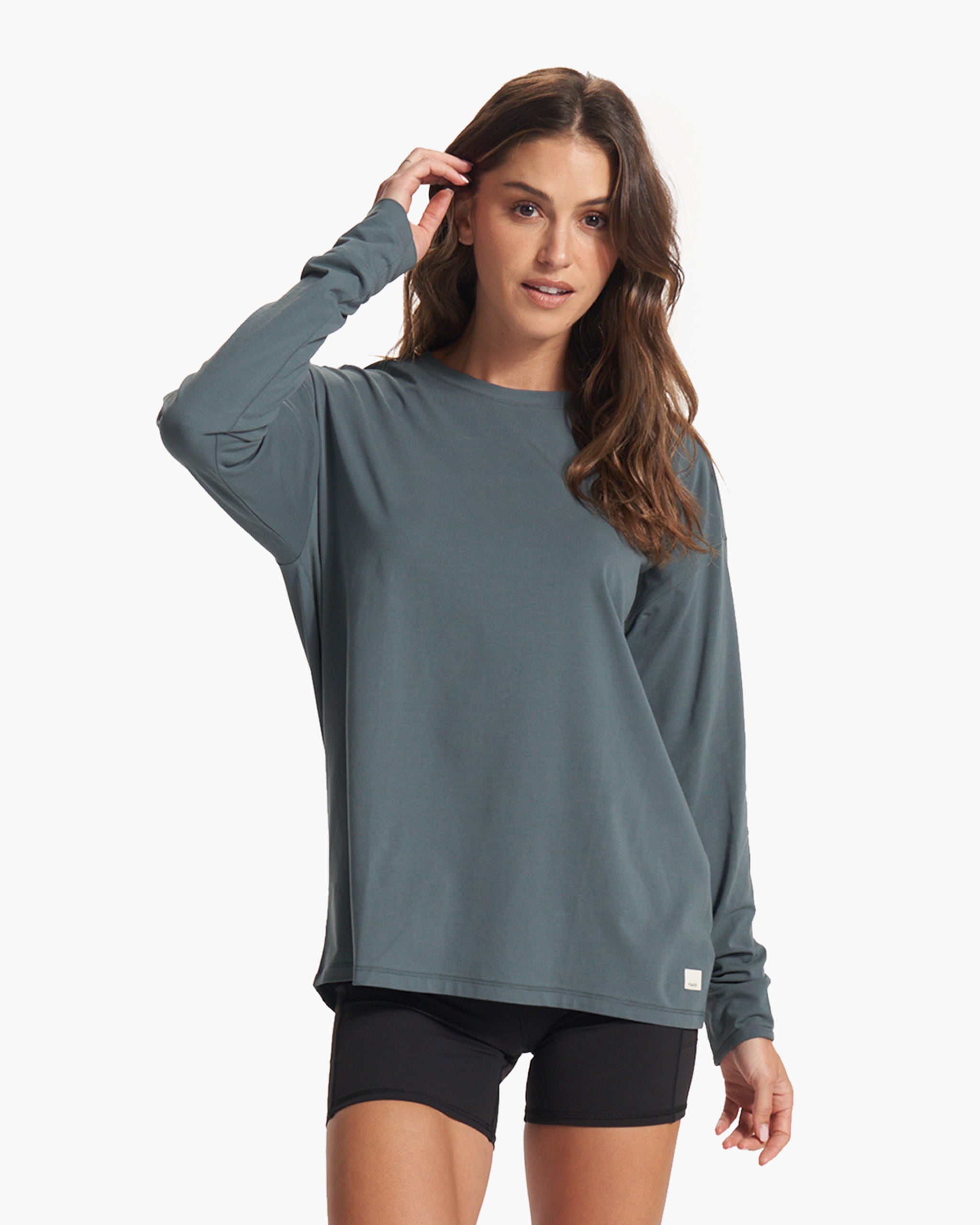 Long-Sleeve Feather Tee | Lake